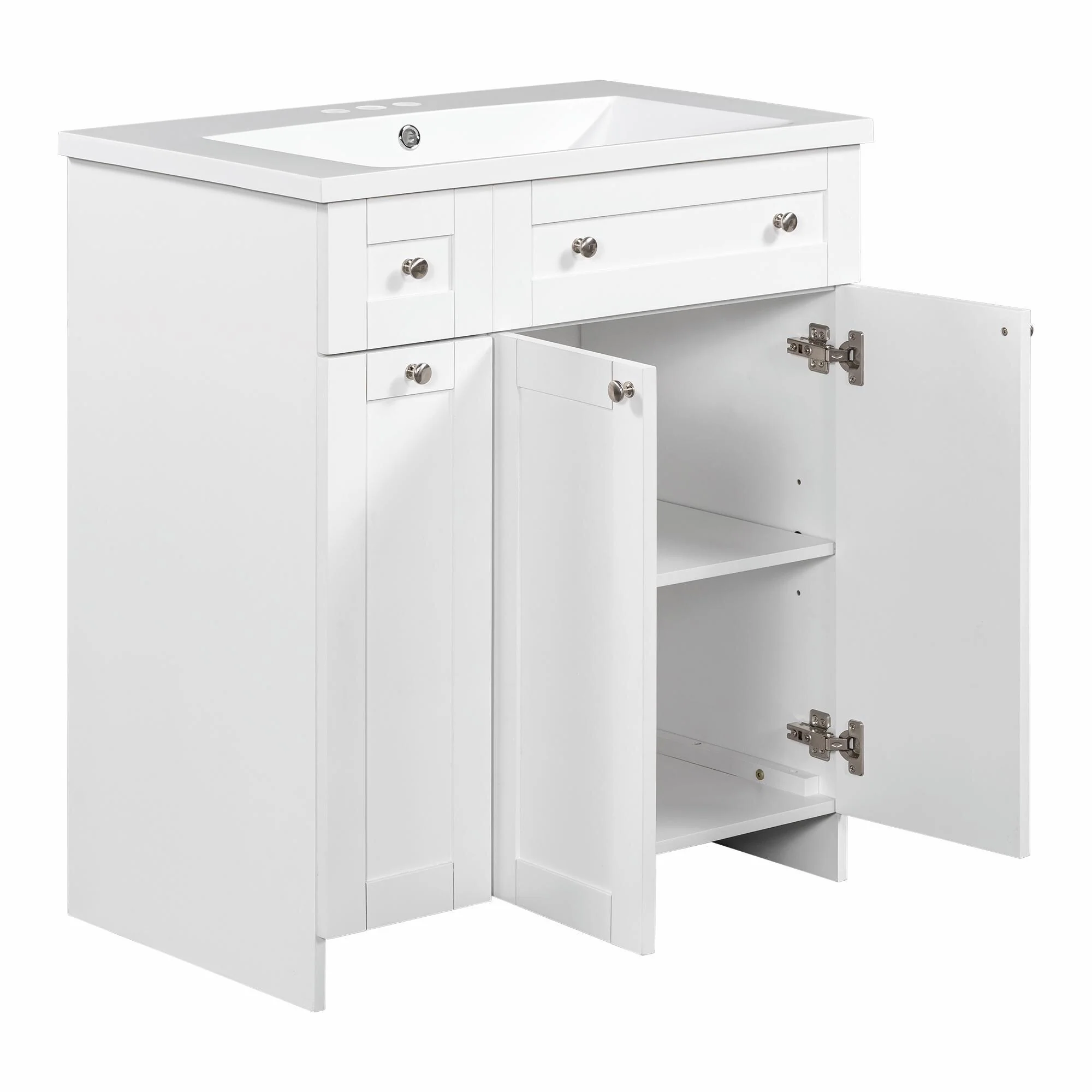 30-Inch Bathroom Vanity with Ceramic Sink Combo