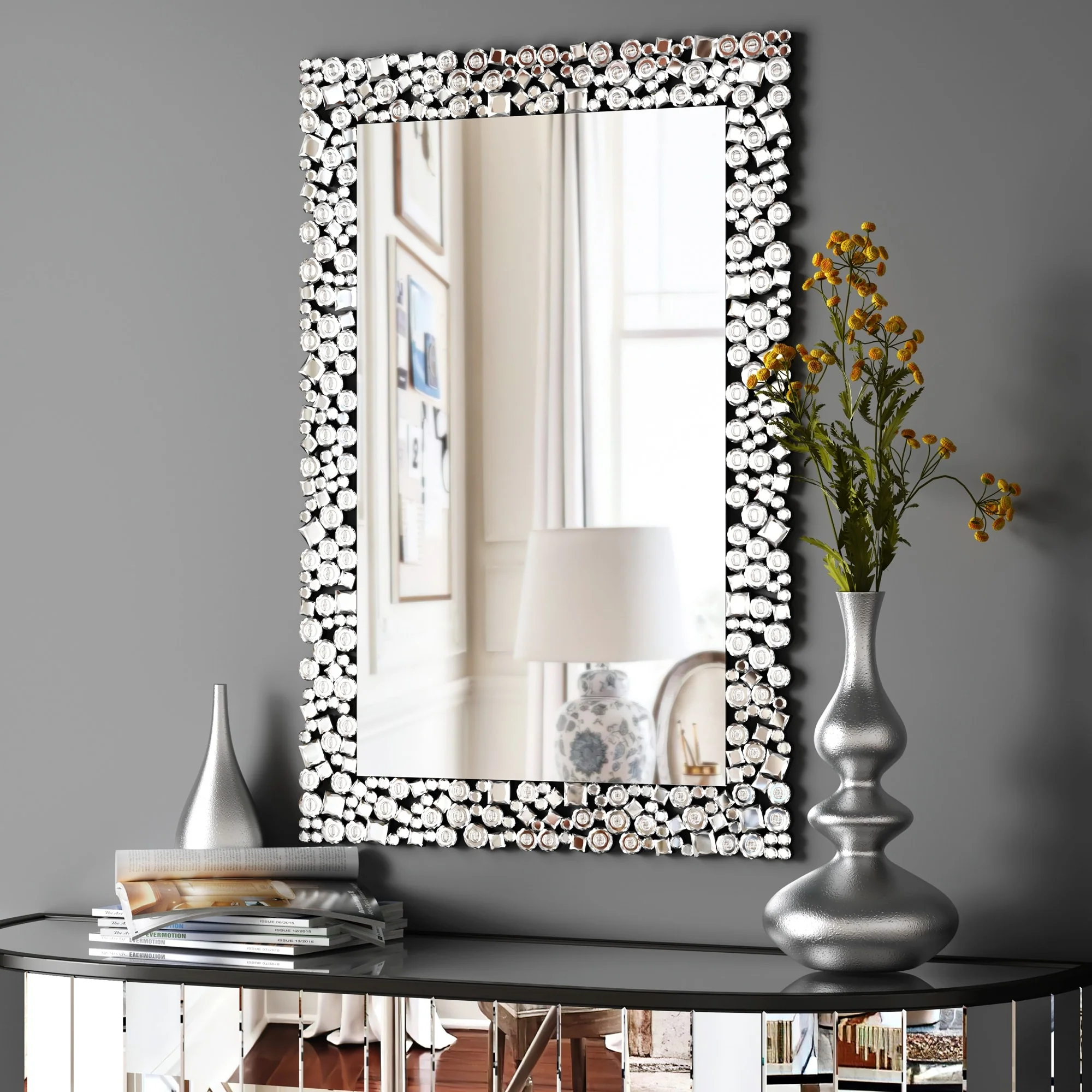 KOHROS Framed Accent Decorative Wall Mirror