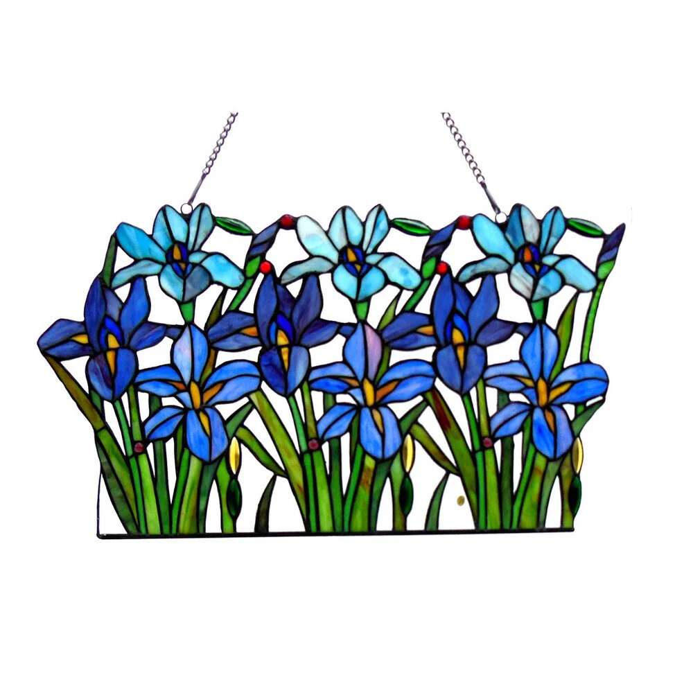 Chloe Iris Design Window Panel/Suncatcher