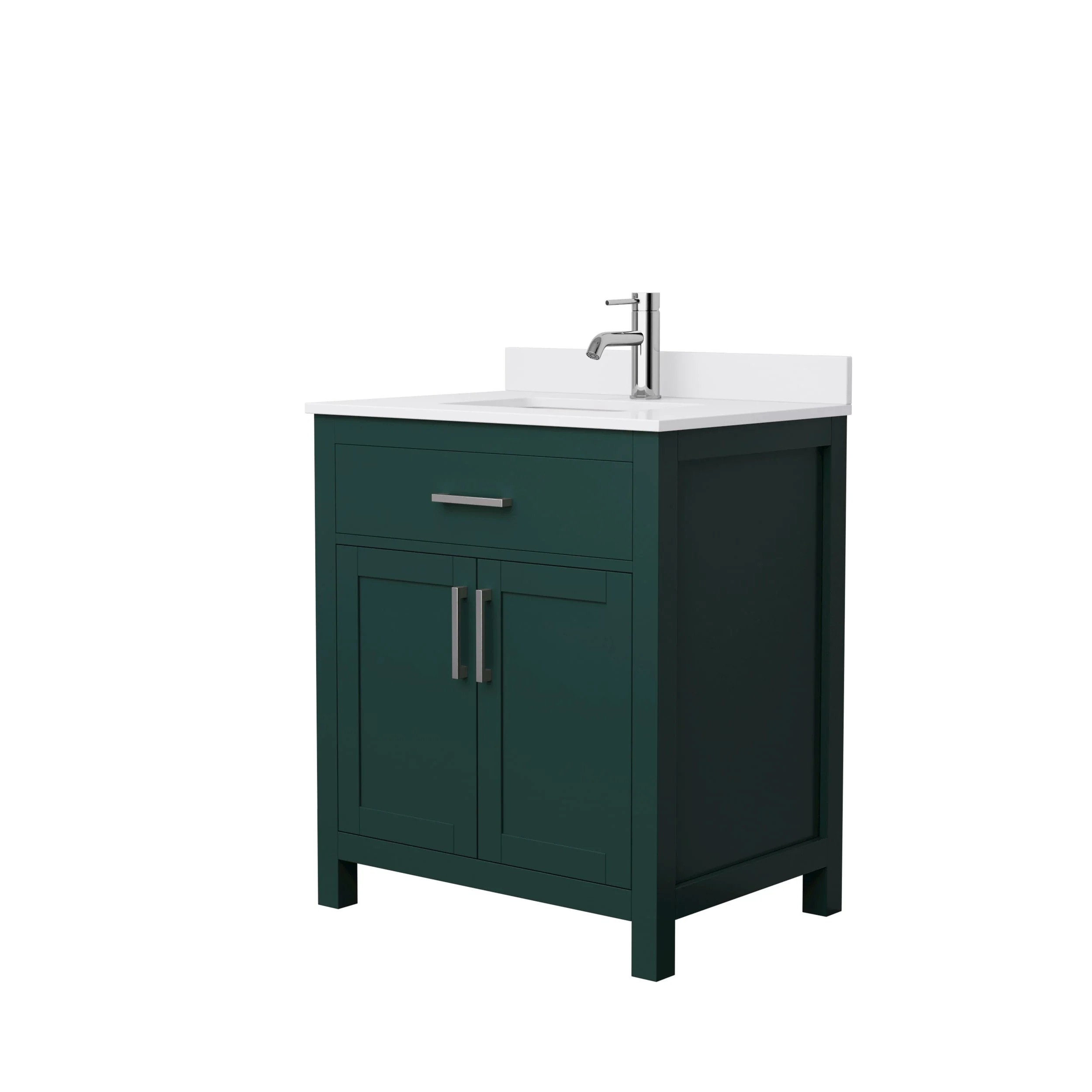 Beckett 30 Inch Single Vanity, Cultured Marble Top