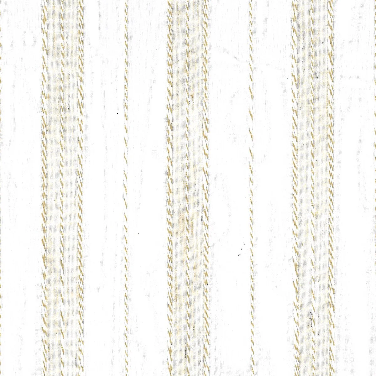 Elrene Linen Stripe Rod Pocket Sheer Kitchen Curtain Tier Set of Two