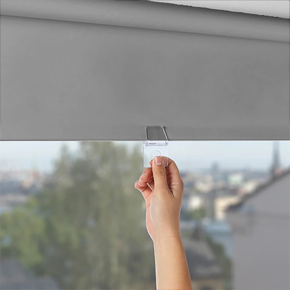 Premium Cordless Blackout Roller Window Blind 24in x 72in Grey - 72