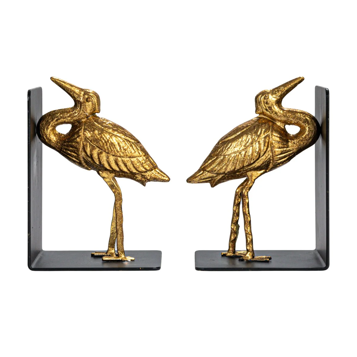 Decorative Cast Iron Bird Bookends, Set of 2 - 4.4
