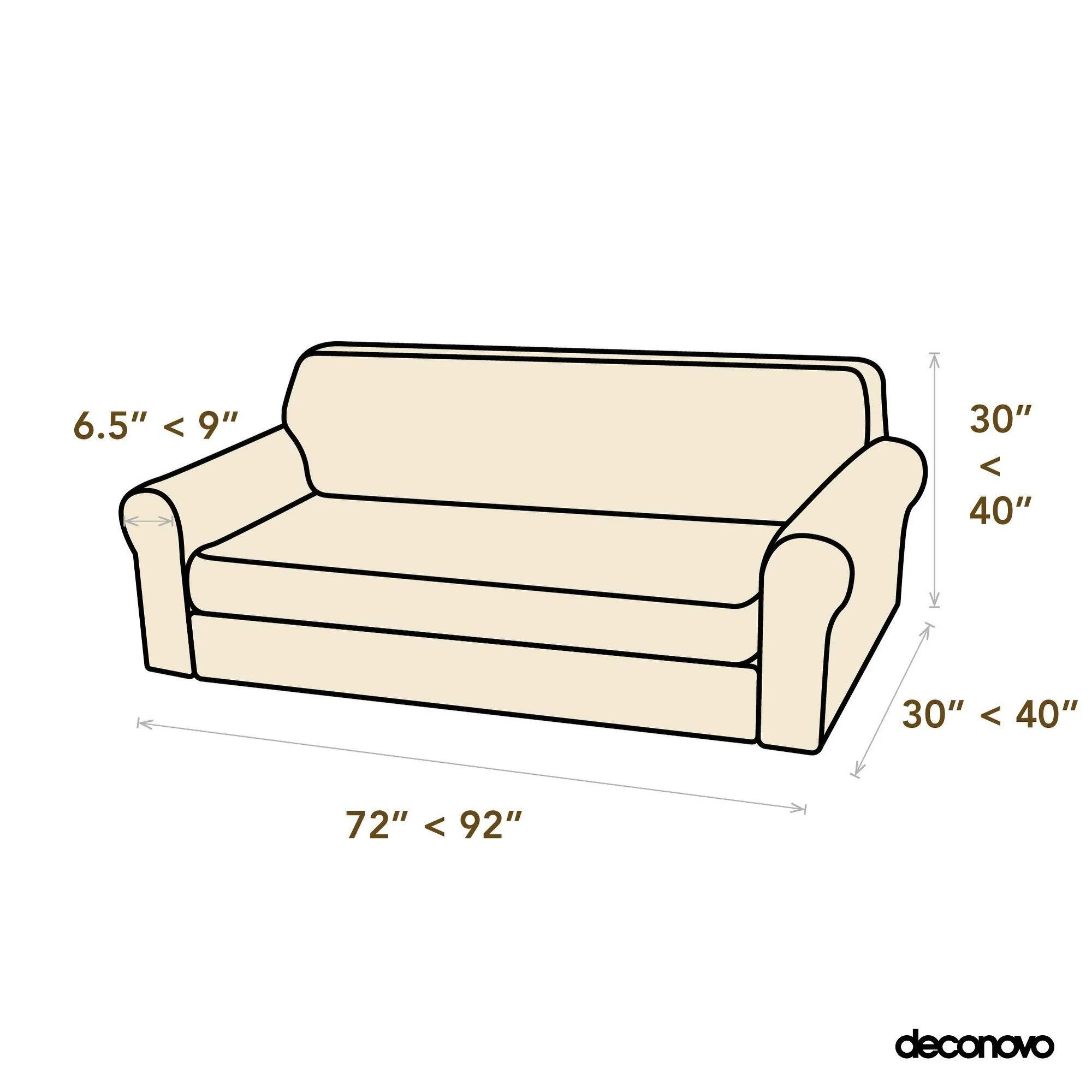 Deconovo 3-Seat Sofa Fitted Spandex Protector Slipcover