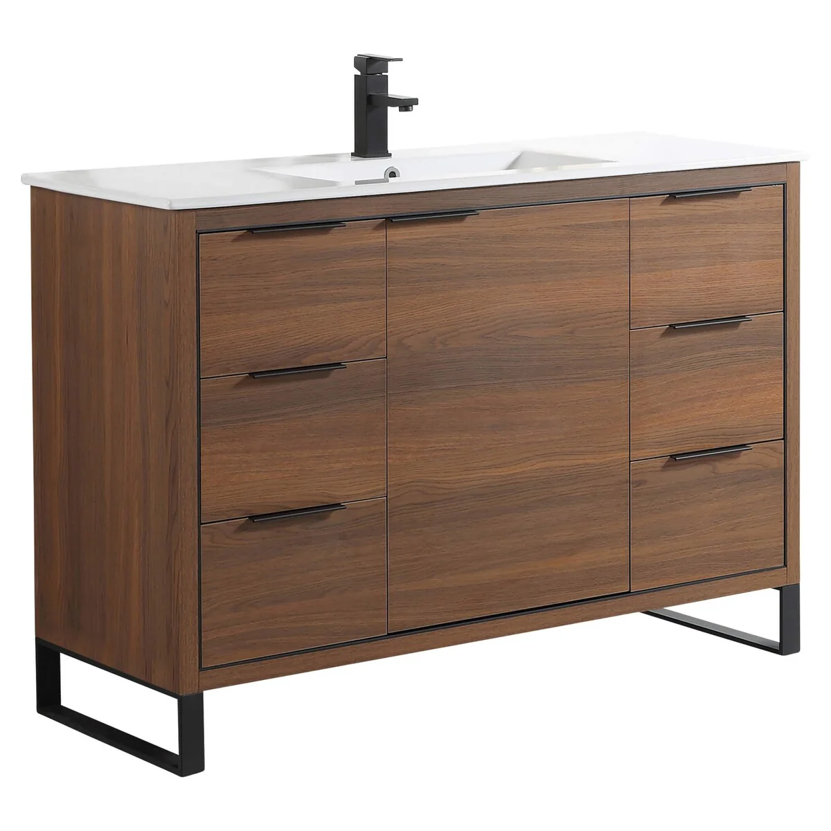 Fine Fixtures Opulence Collection Bathroom Vanity with White Ceramic Sink