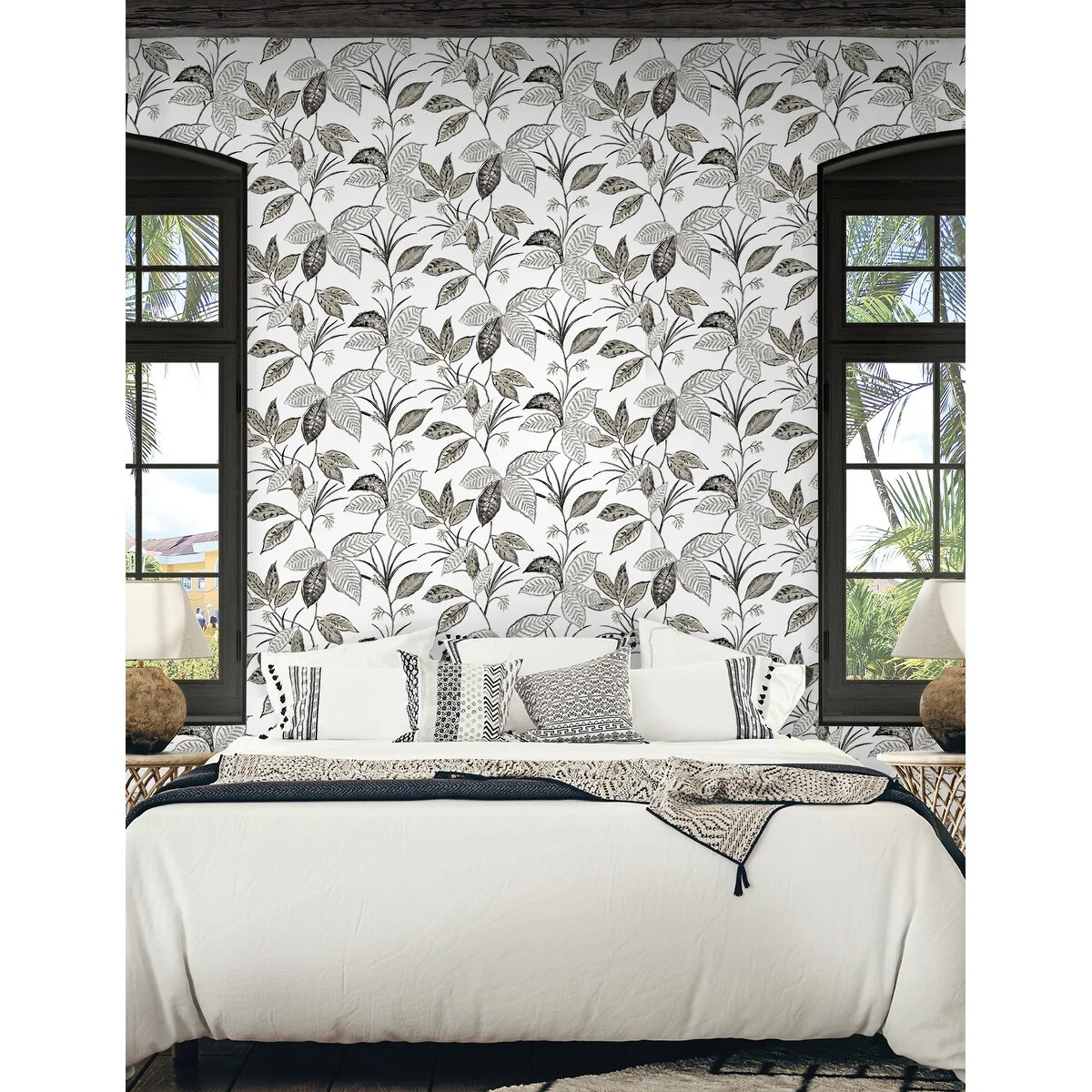NextWall Boho Leaf Trail Peel and Stick Wallpaper