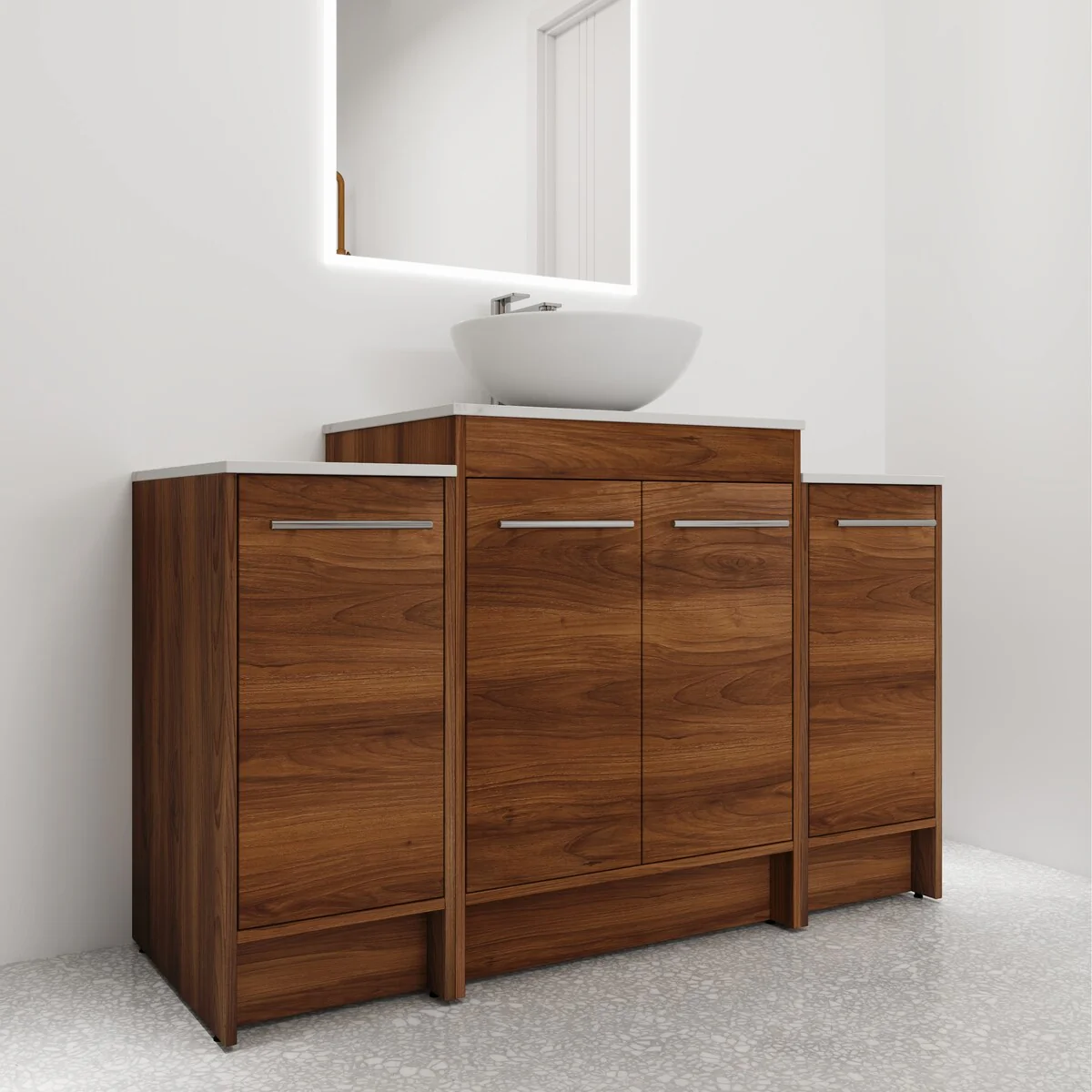 Bathroom Vanity With Sink In 24/36/48/60 Inch, Freestanding Bathroom Vanity With Soft Close Door