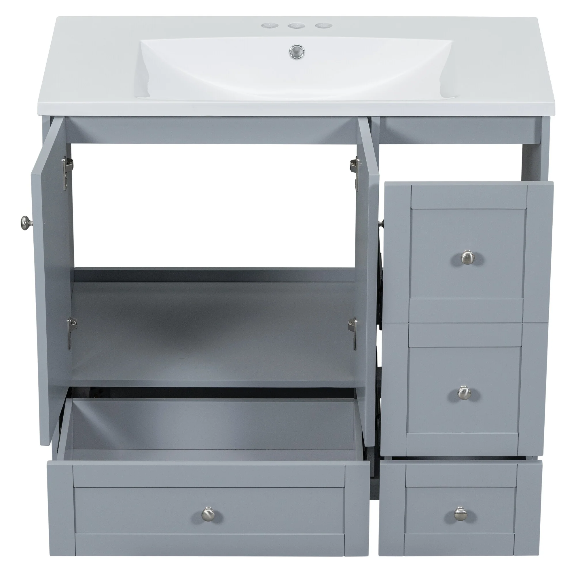 36 Inch Modern Bathroom Vanity with USB Charging