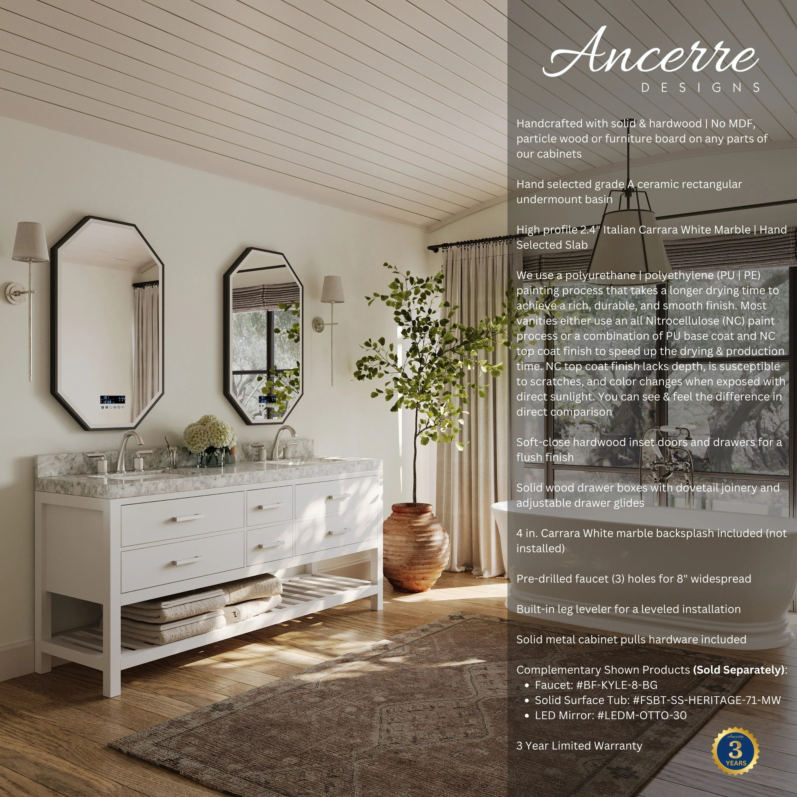 Ancerre Designs Elizabeth Bathroom Vanity Set
