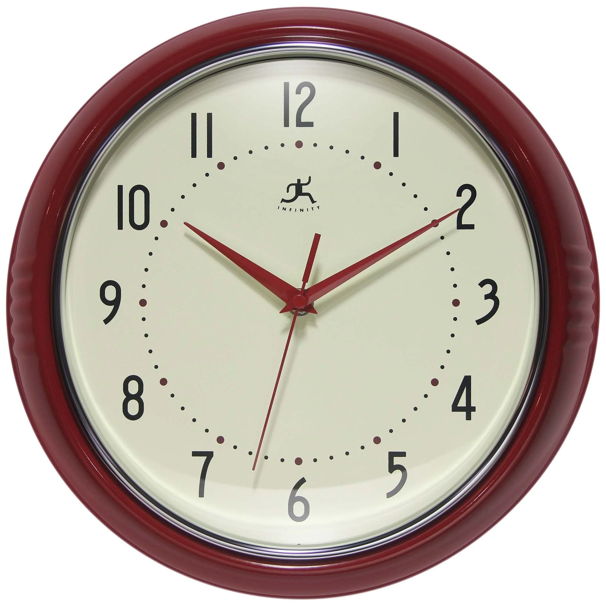 Round Retro Kitchen Wall Clock by Infinity Instruments