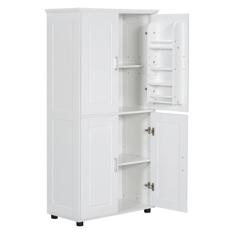 Tall and Wide Bathroom Floor Storage Cabinet
