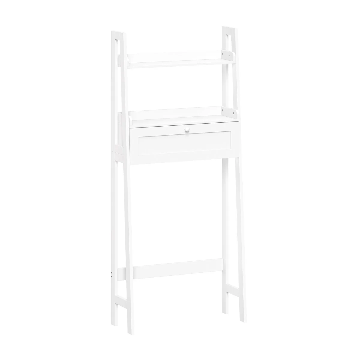 RiverRidge Amery Over the Toilet Bathroom Spacesaver Wall Medicine Storage Shelves with Drop Down Door - White
