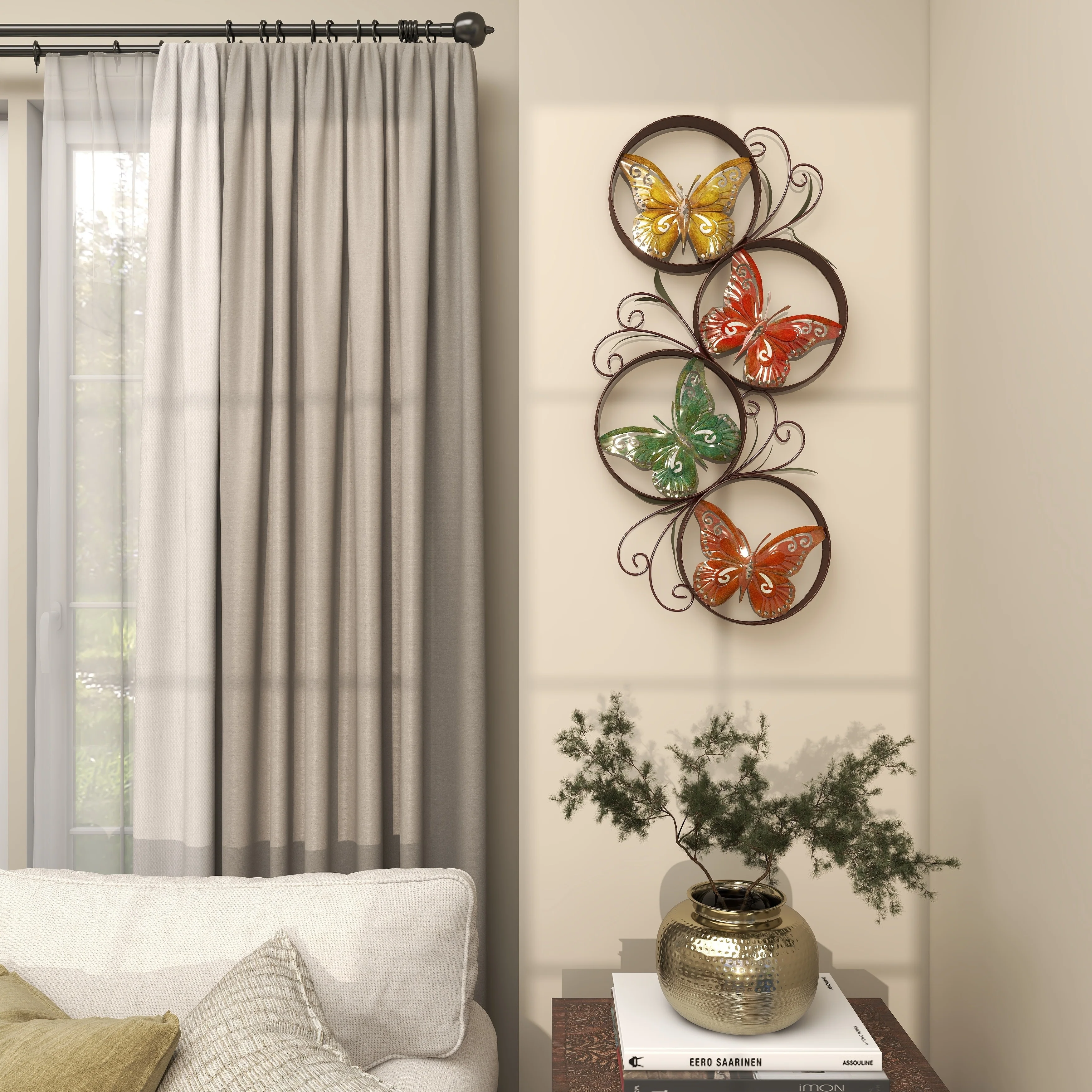 Multi Iron Eclectic Outdoor Wall Decor 36 x 22 x 3 - 22 x 3 x 36