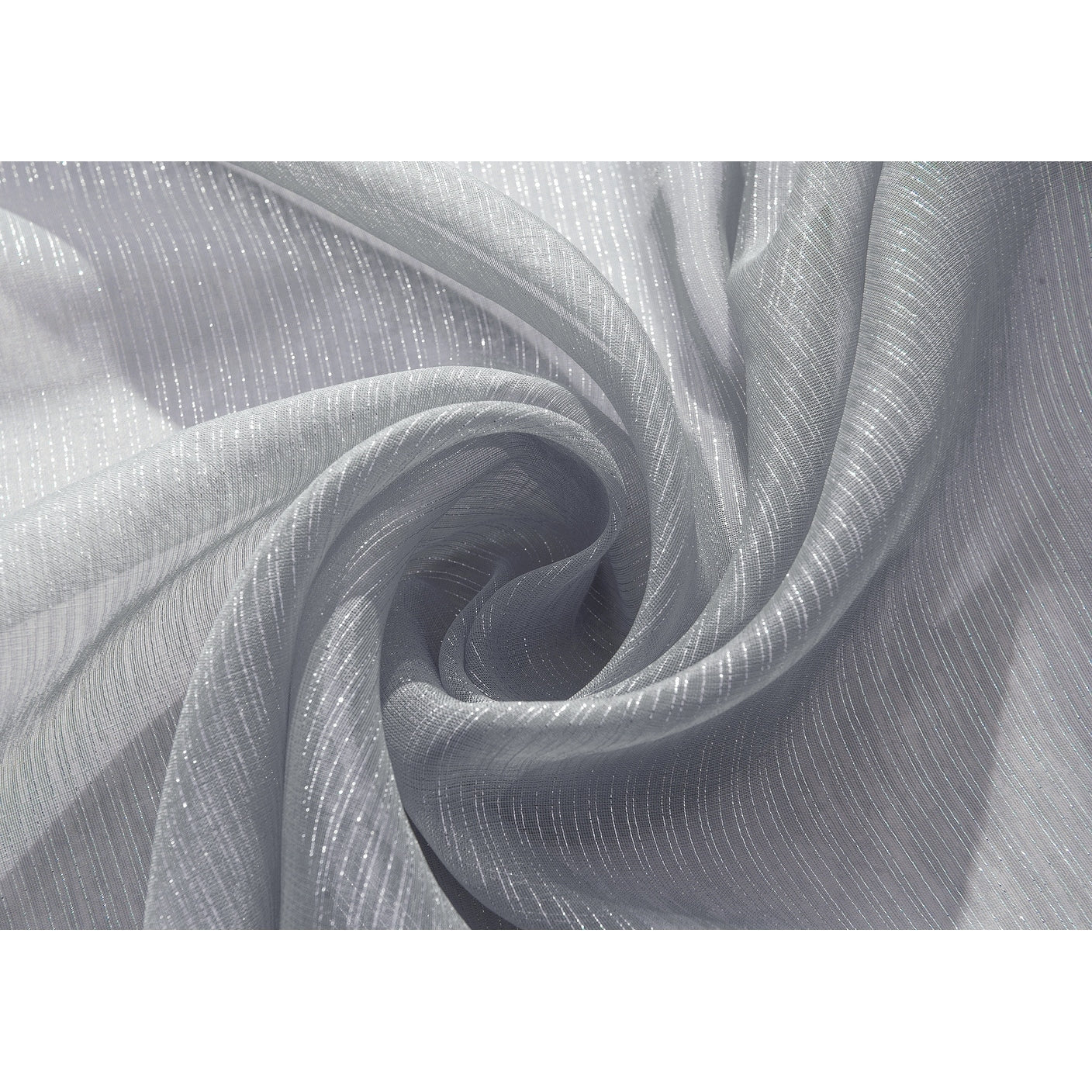 Lonnie Metallic Stripe Sheer Window Curtain Panel 90 inch
