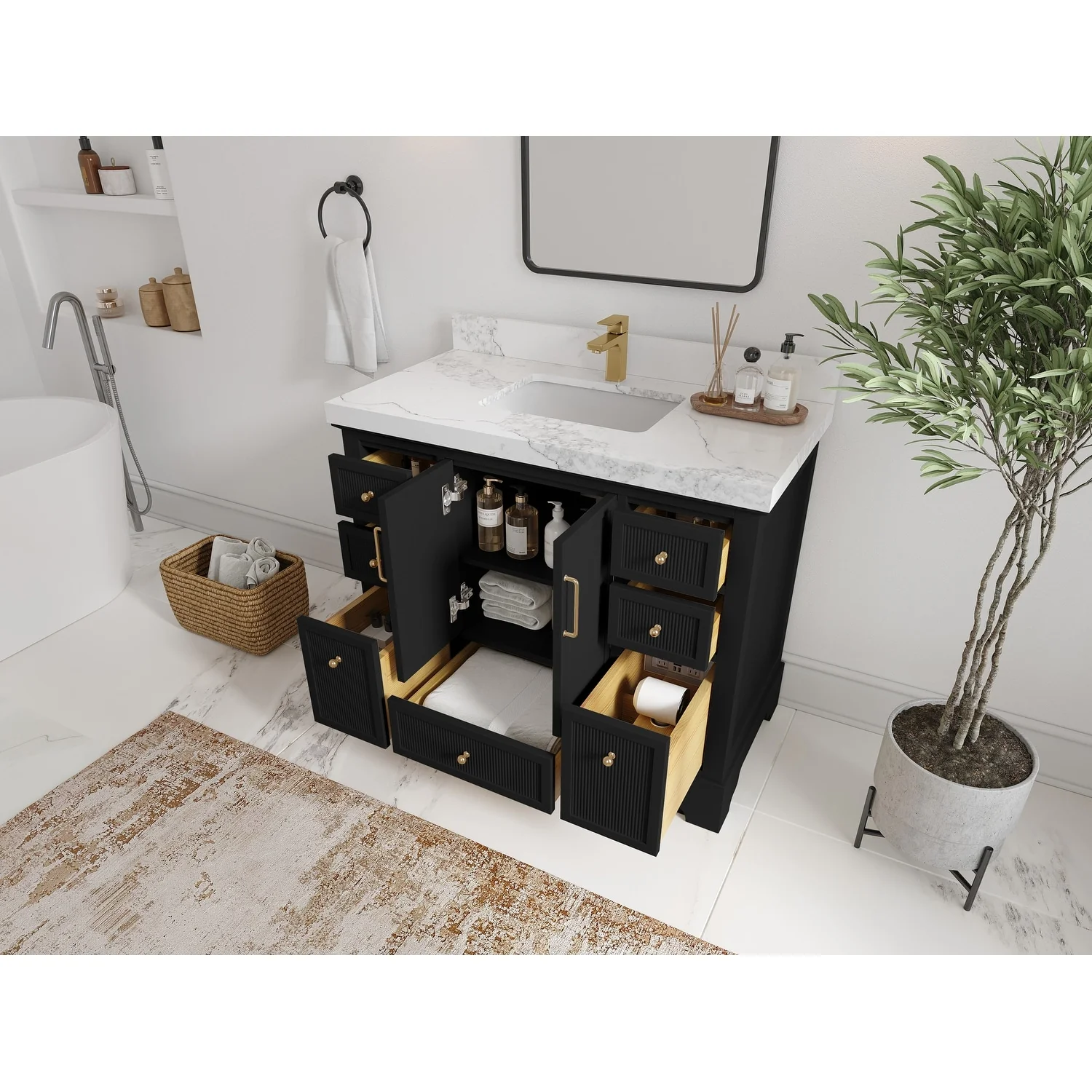 Willow Collections 42 in. W x 22 in. D Alys Single Sink Bathroom Vanity with Countertop