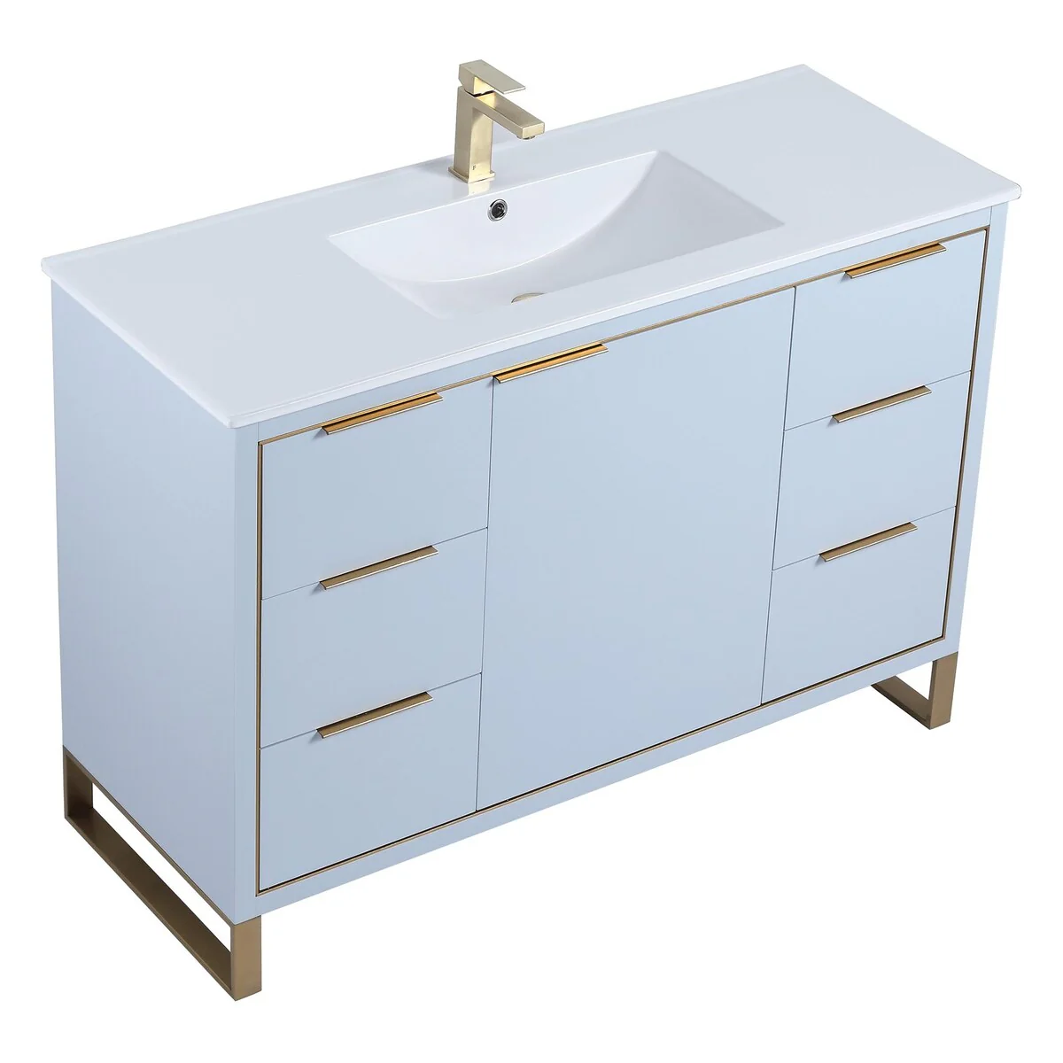 Fine Fixtures Opulence Collection Bathroom Vanity with White Ceramic Sink