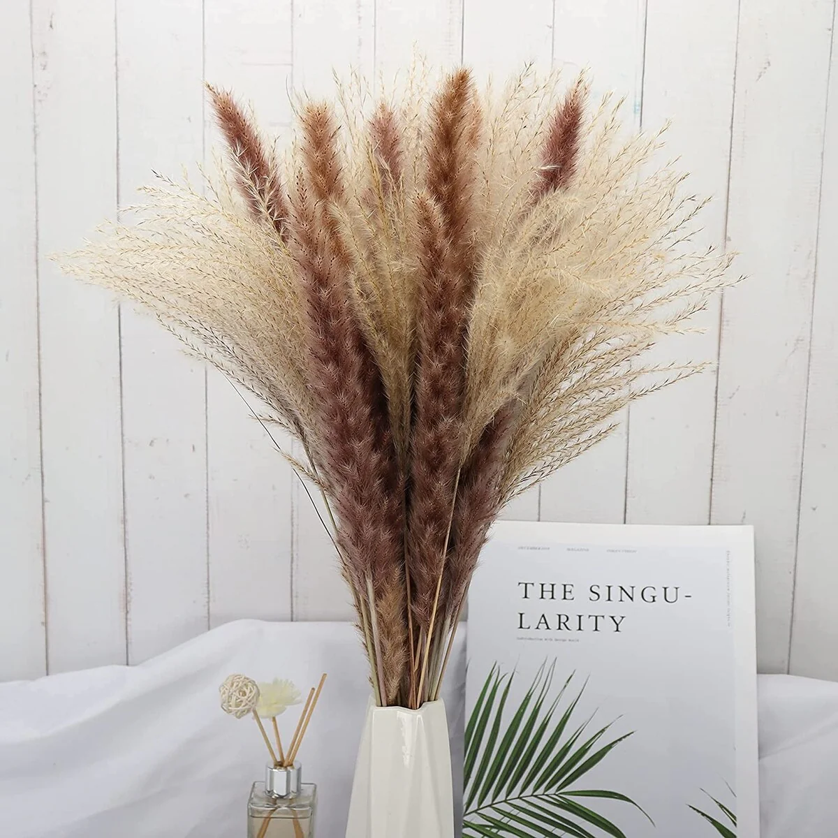 30 pcs Pampas Grass Natural Pampas for Flower Home Wedding