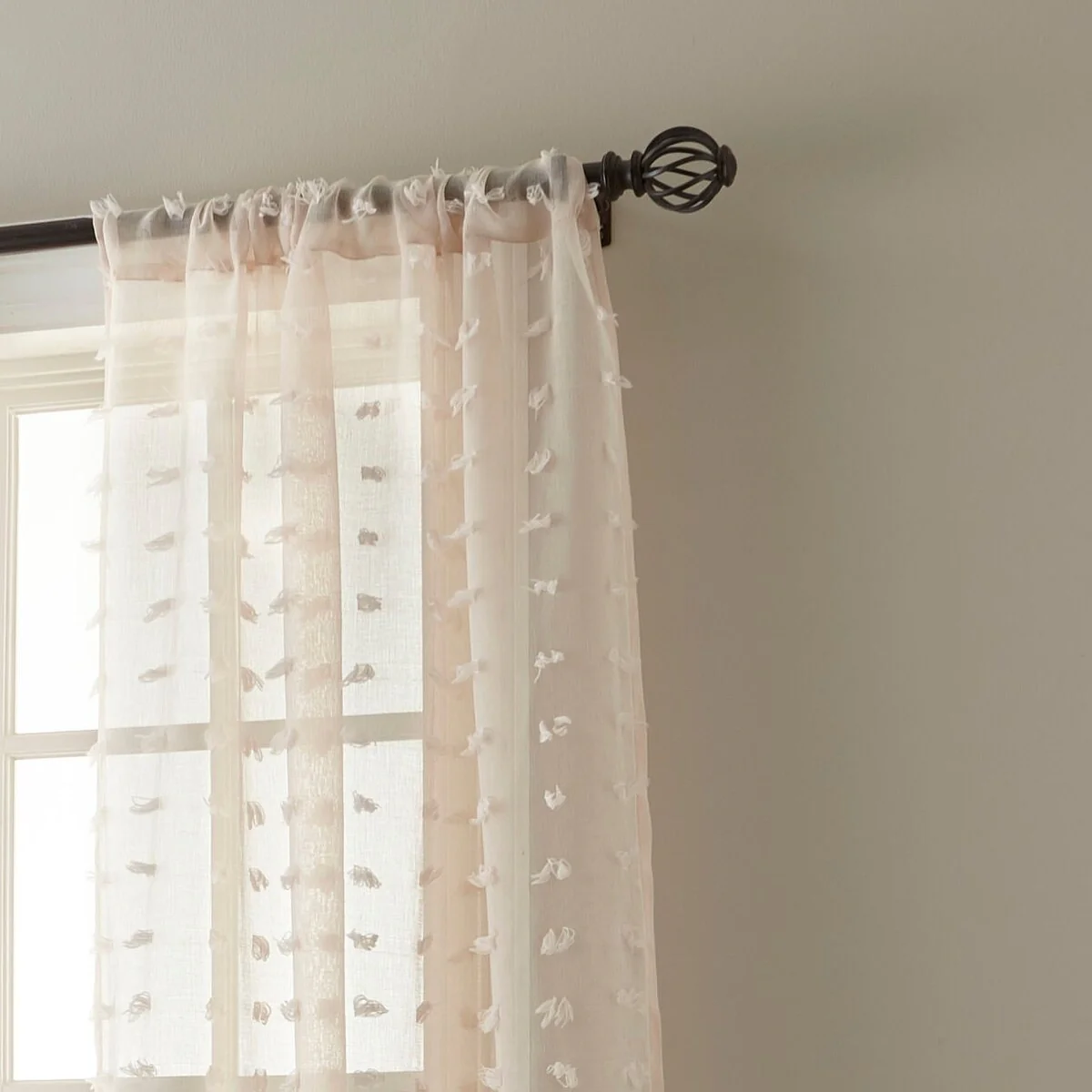 Grand Avenue Linda Sheer Window Curtain Panel Pair