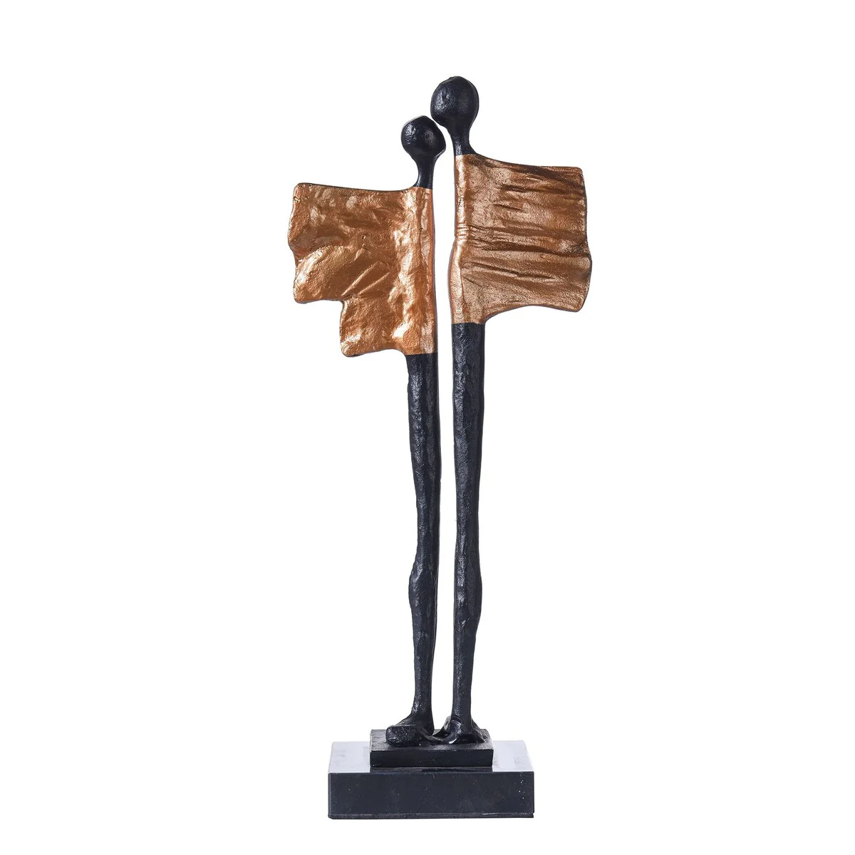 Dann Foley - Lover Sculpture - Black and Brass - Cast Aluminum