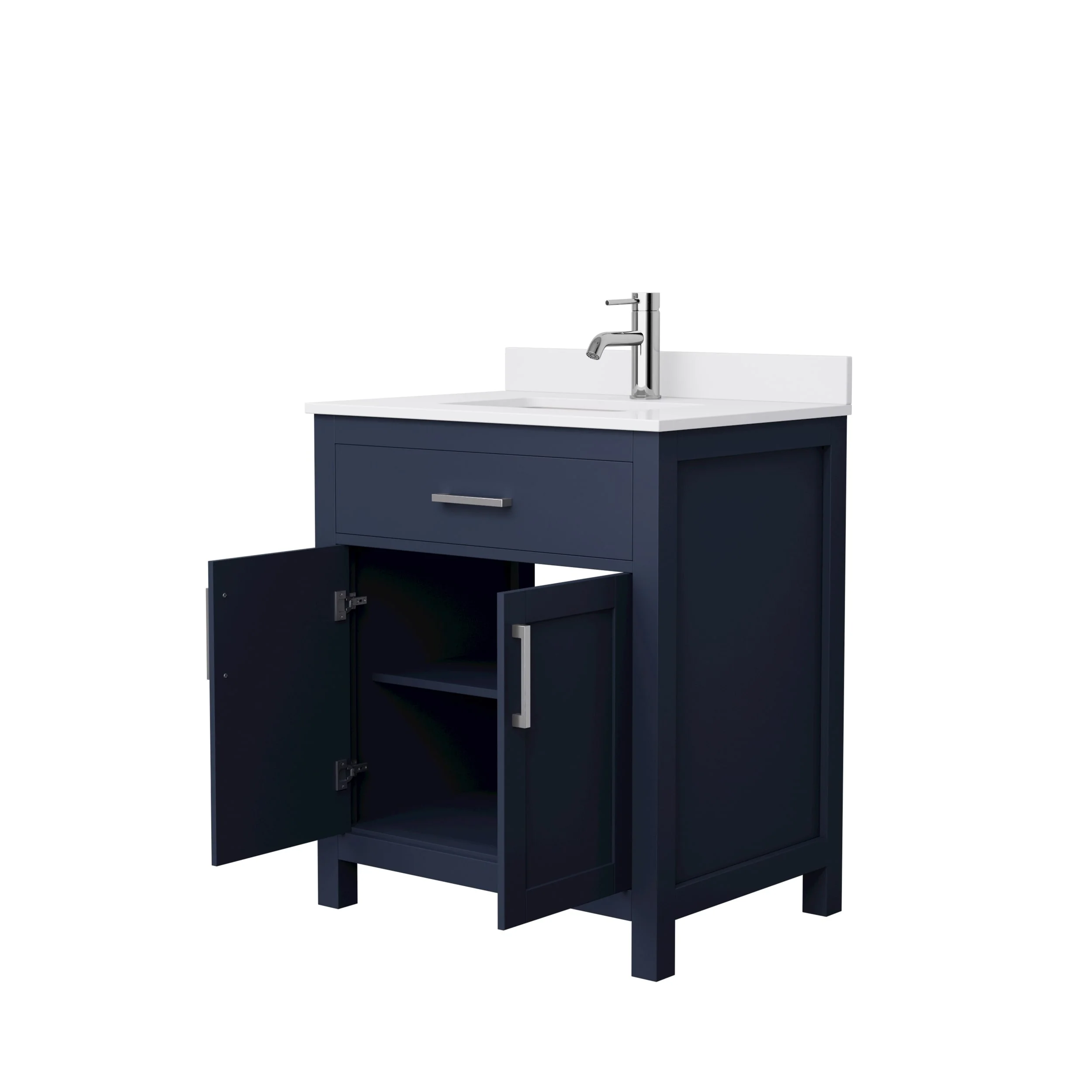 Beckett 30 Inch Single Vanity, Cultured Marble Top