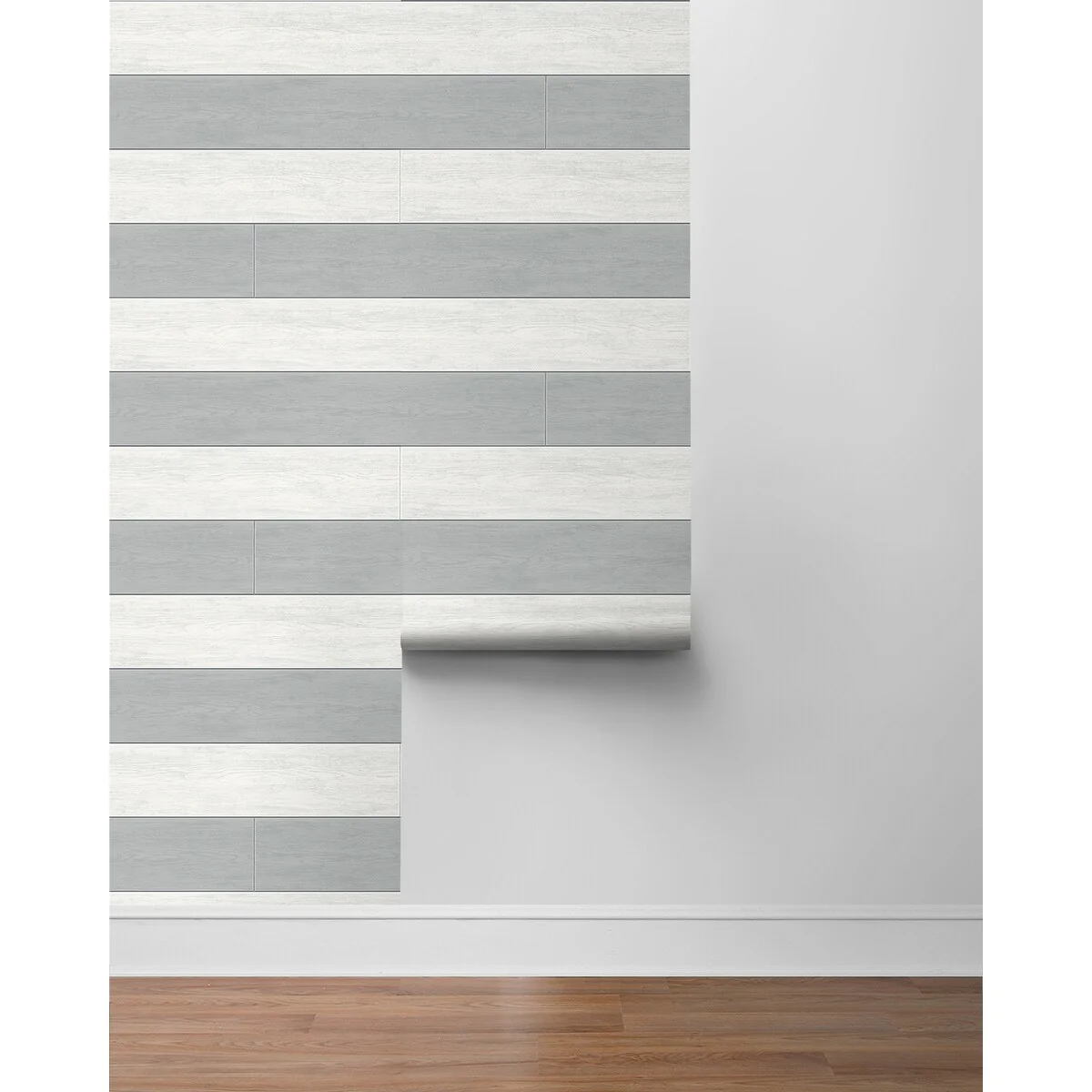 NextWall Two Toned Shiplap Peel and Stick Wallpaper
