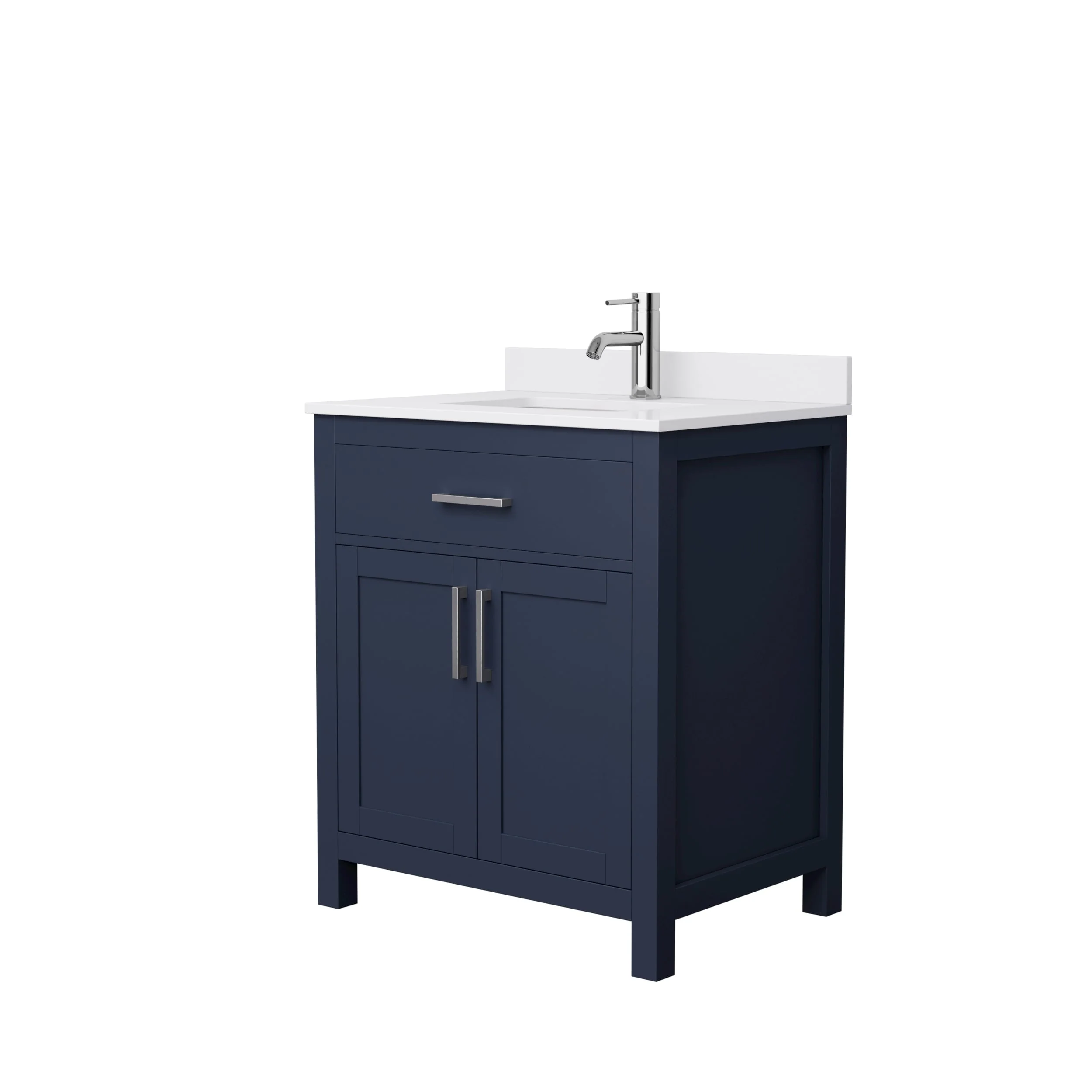 Beckett 30 Inch Single Vanity, Cultured Marble Top