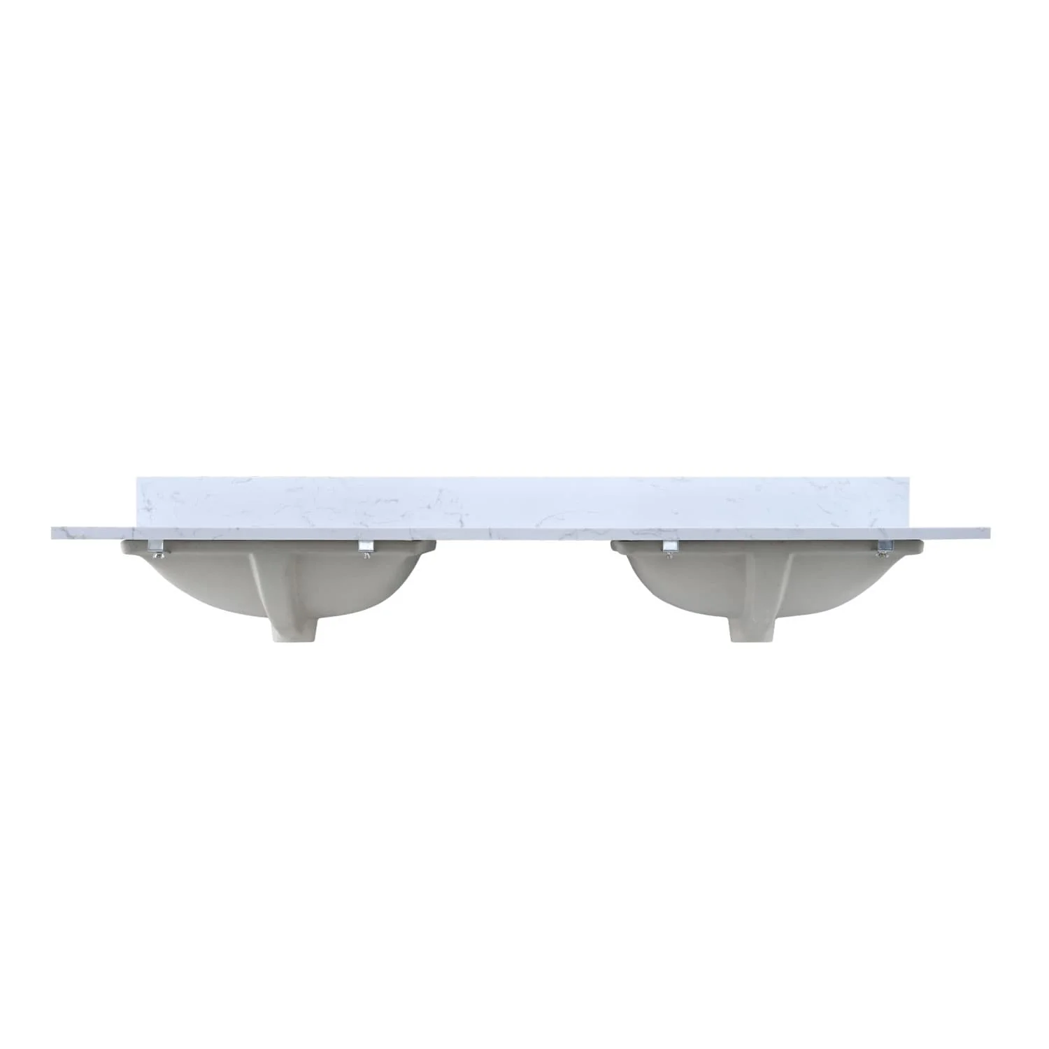 YASINU 60 Inch Engineered Marble Double Sinks Vanity Countertop