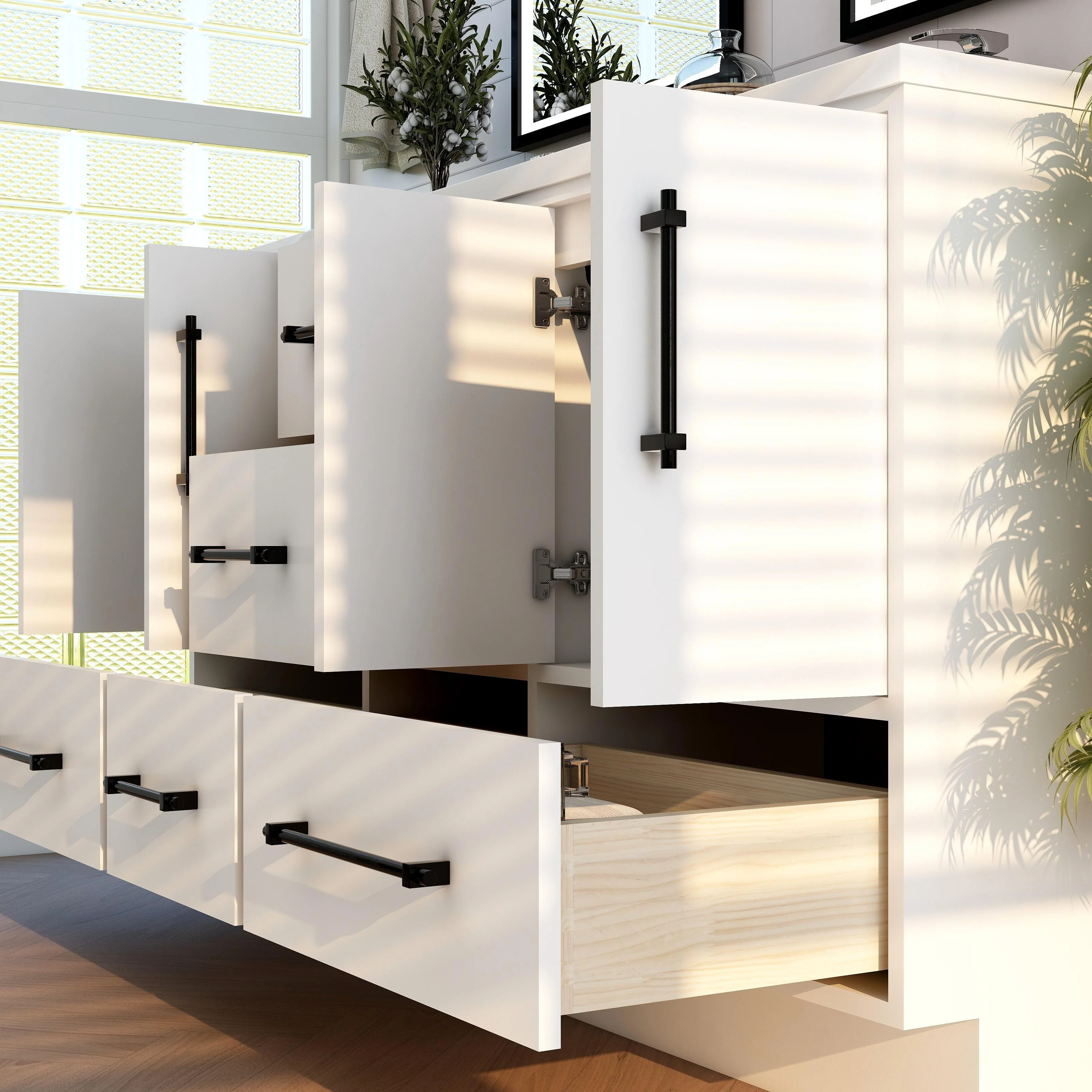 Victoria 60'' Freestanding Vanity with Double Reinforced Acrylic Sink - 59.5