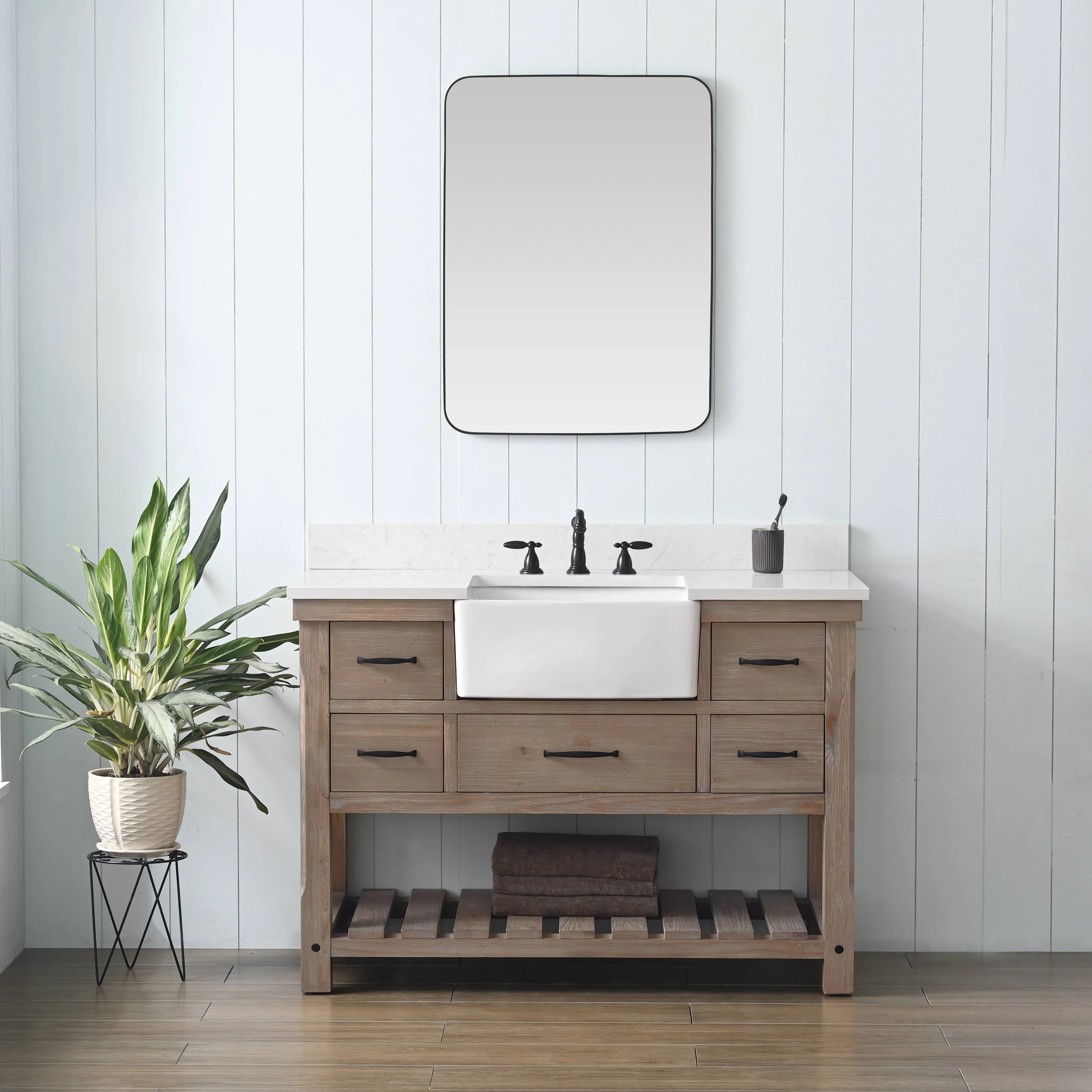 Sudio Design Bathroom Vanity Wesley Weathered Collection.