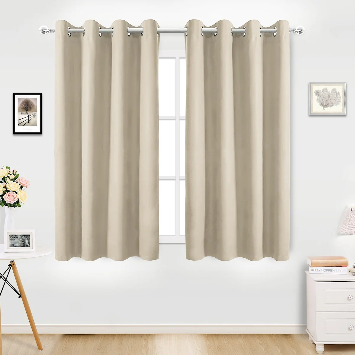 Pro Space Room Solid Grommet Top Curtain Insulated Thermal Blackout Window Drape (1 Panel)