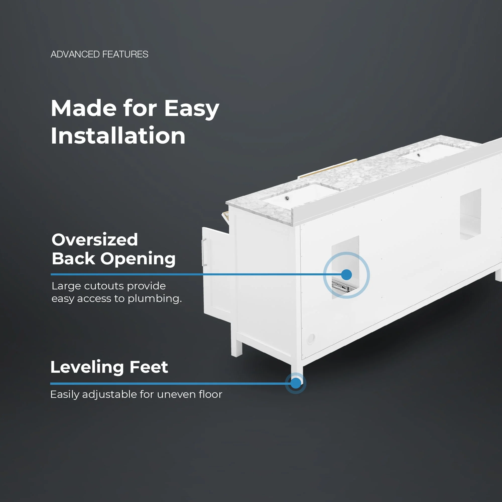 OVE Decors Tahoe 72 White Vanity