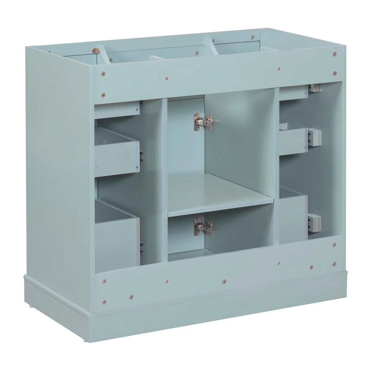 Bathroom Vanity without Sink,Cabinet Base Only,One Cabinet&Six Drawers