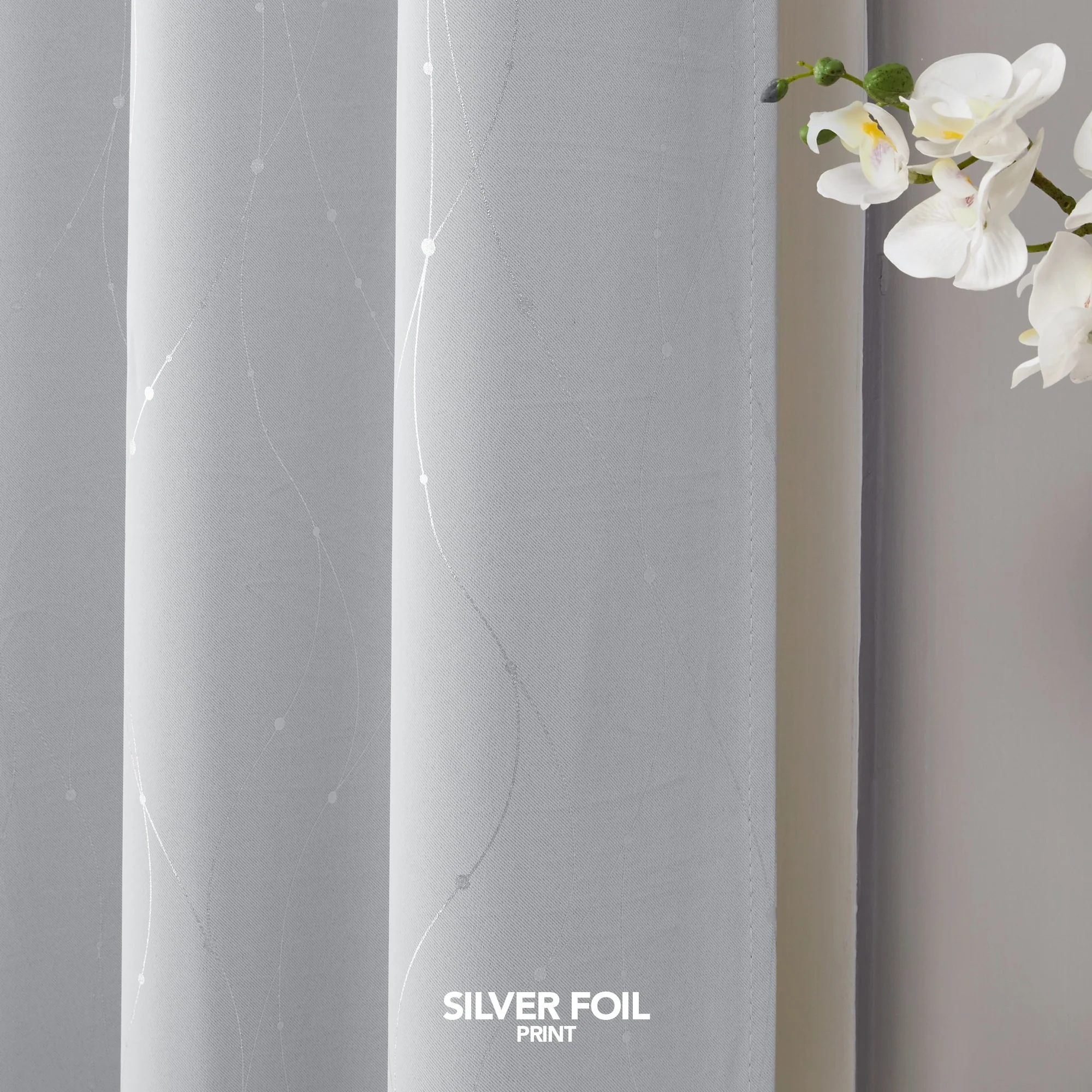 Deconovo Wave Line with Dots 52 Width Curtains Pair(2 Panel)