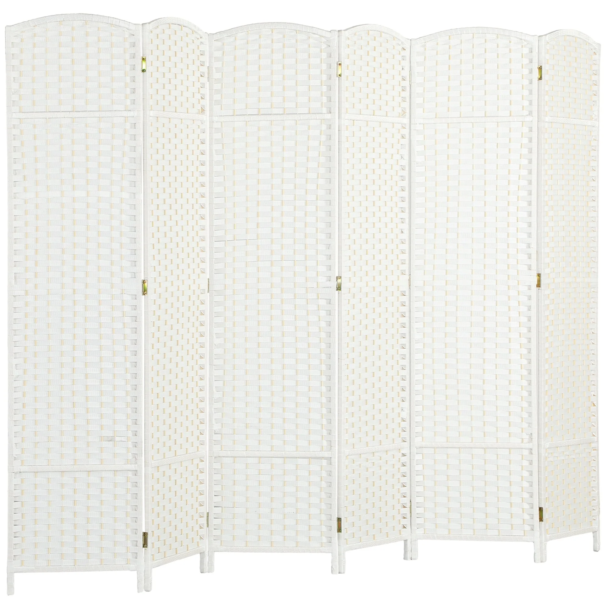 HOMCOM Room Divider, 6 Panel Folding Privacy Screen, 5.6' Tall Freestanding Wall Partition