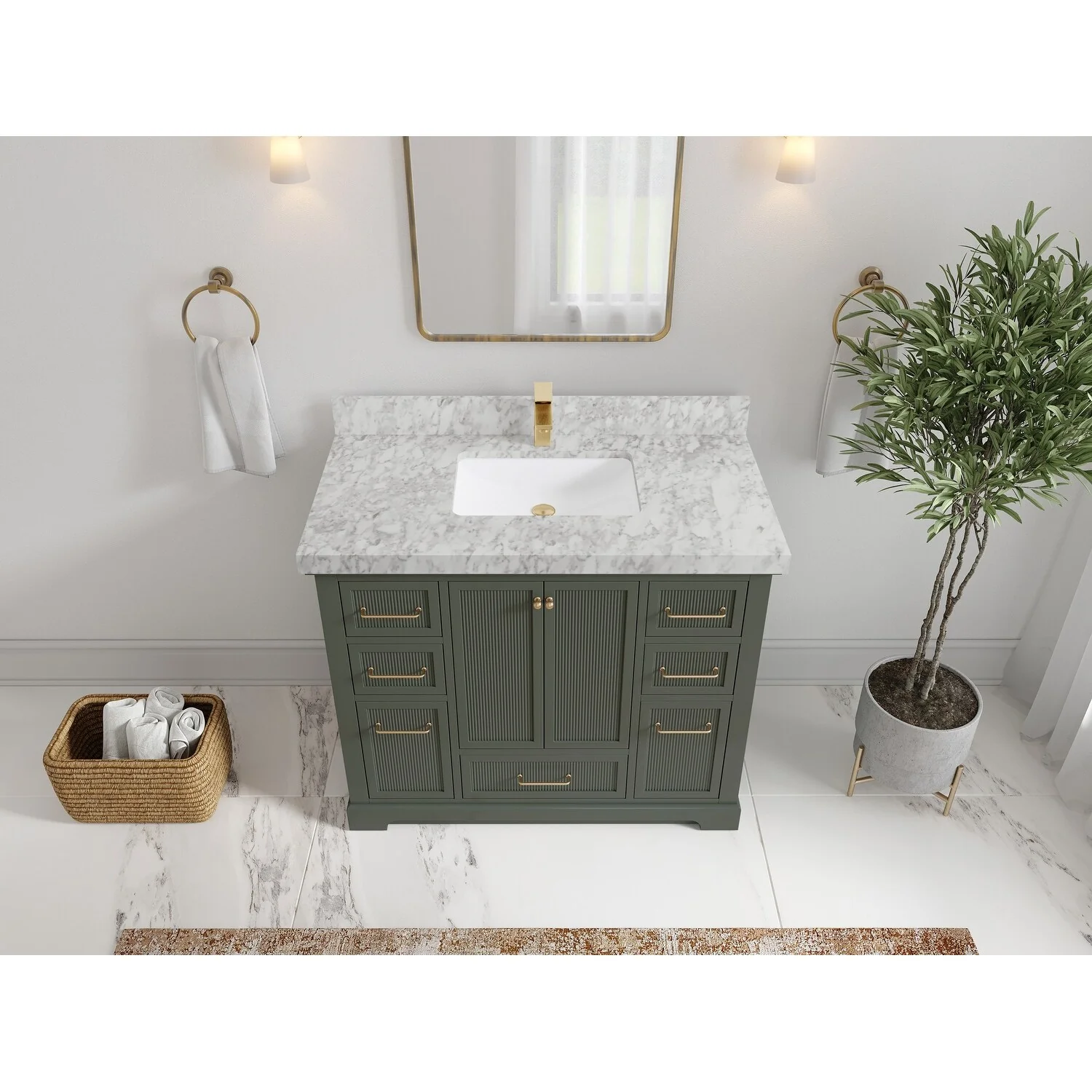 Willow Collections 42 in. W x 22 in. D Alys Single Sink Bathroom Vanity with Countertop