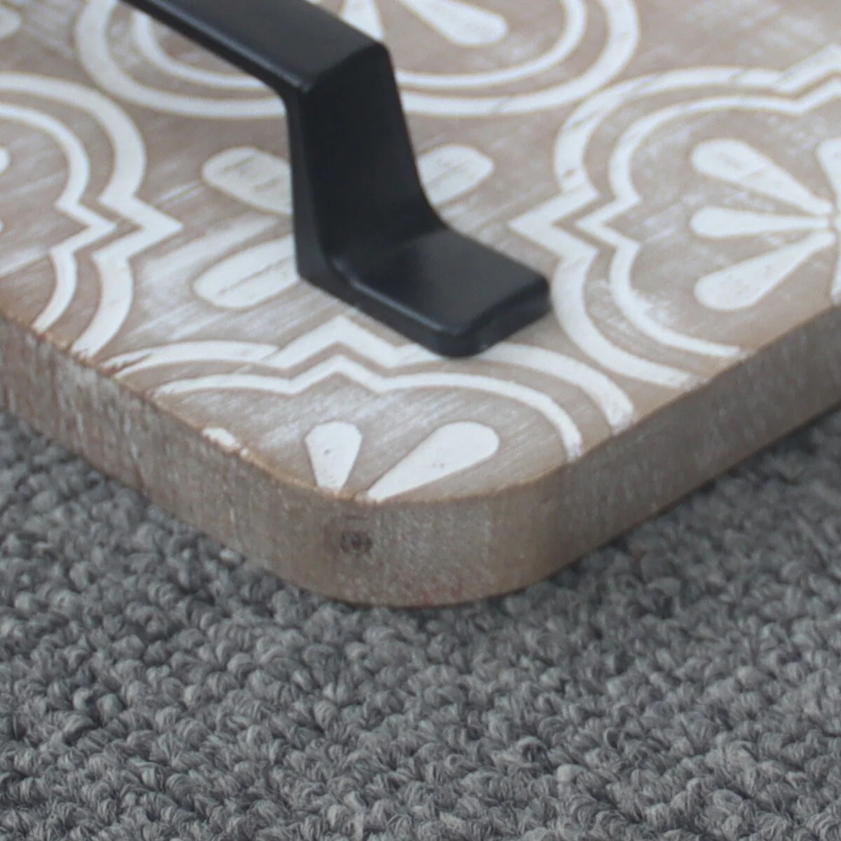 22.5inch Long Wooden Flat Tray with Metal Handle - 22.5 X 1.13