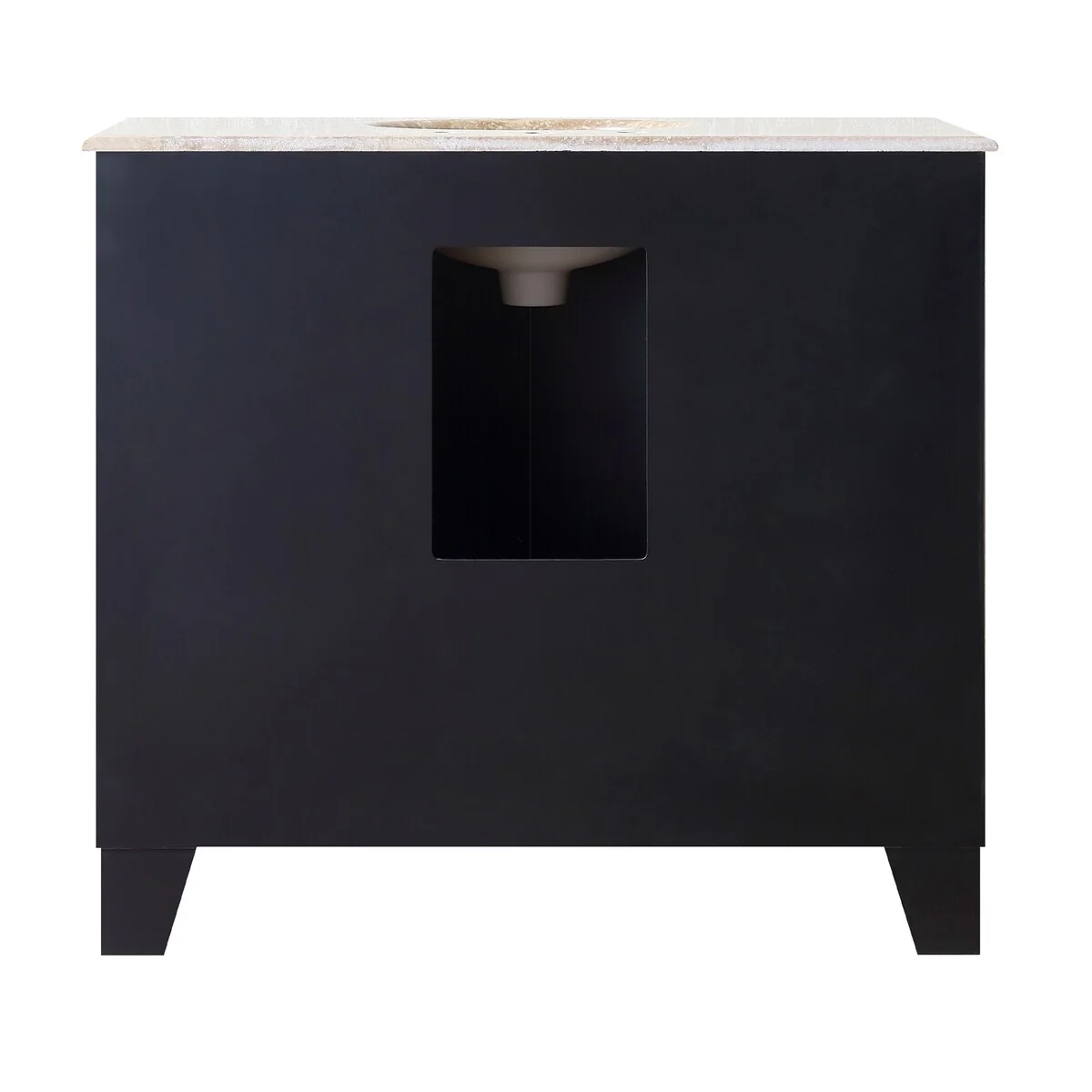 Stufurhome Alandra 40 Inches Dark Cherry Single Sink Bathroom Vanity - 40