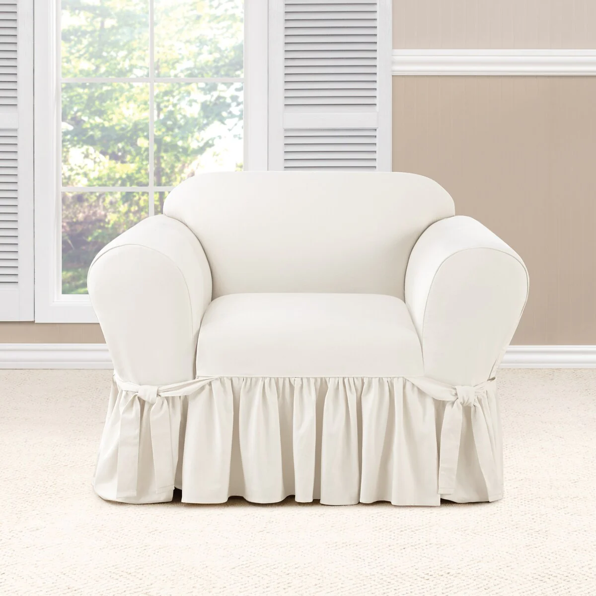 SureFit Essential Twill 1 Piece Chair Slipcover