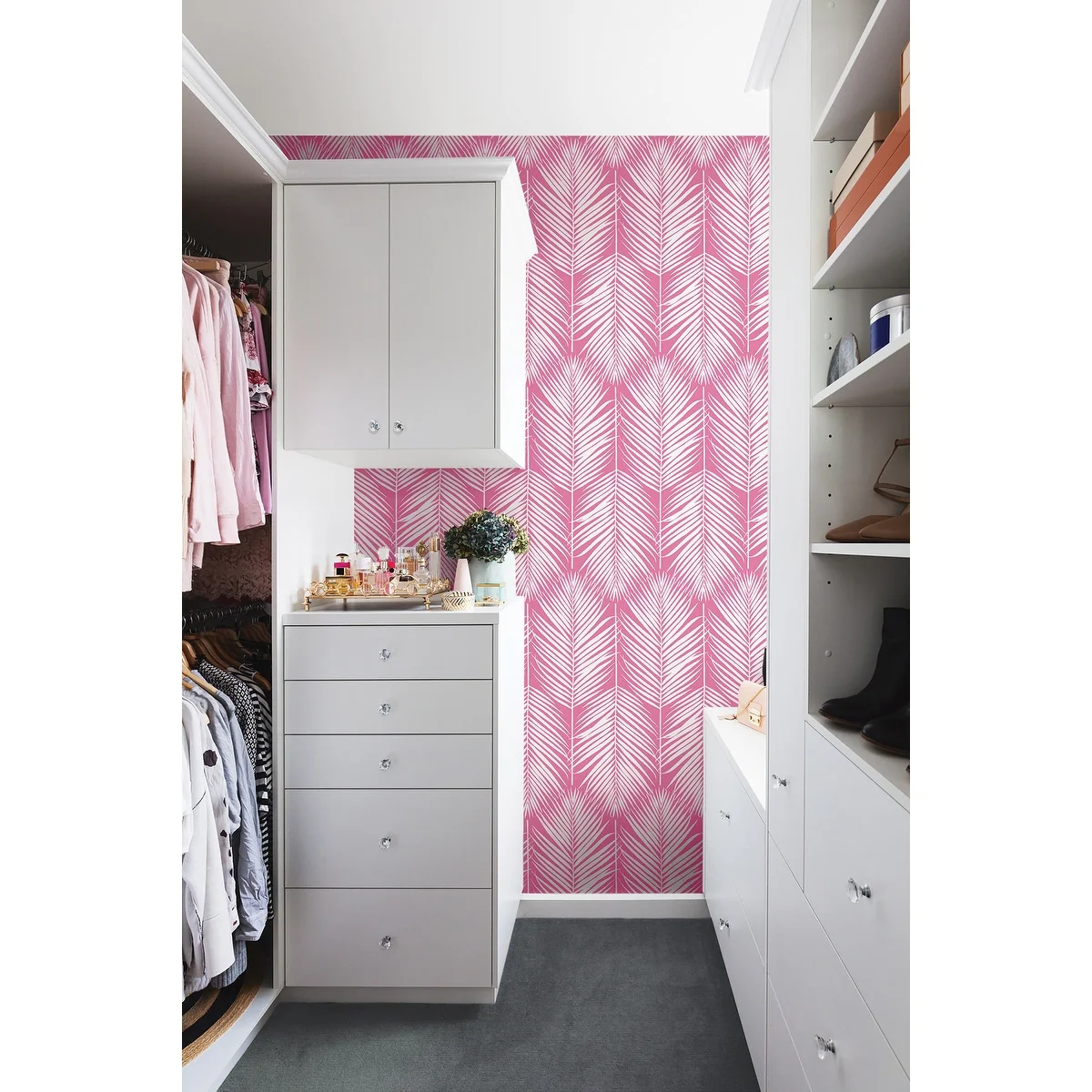 NextWall Palm Silhouette Peel and Stick Wallpaper