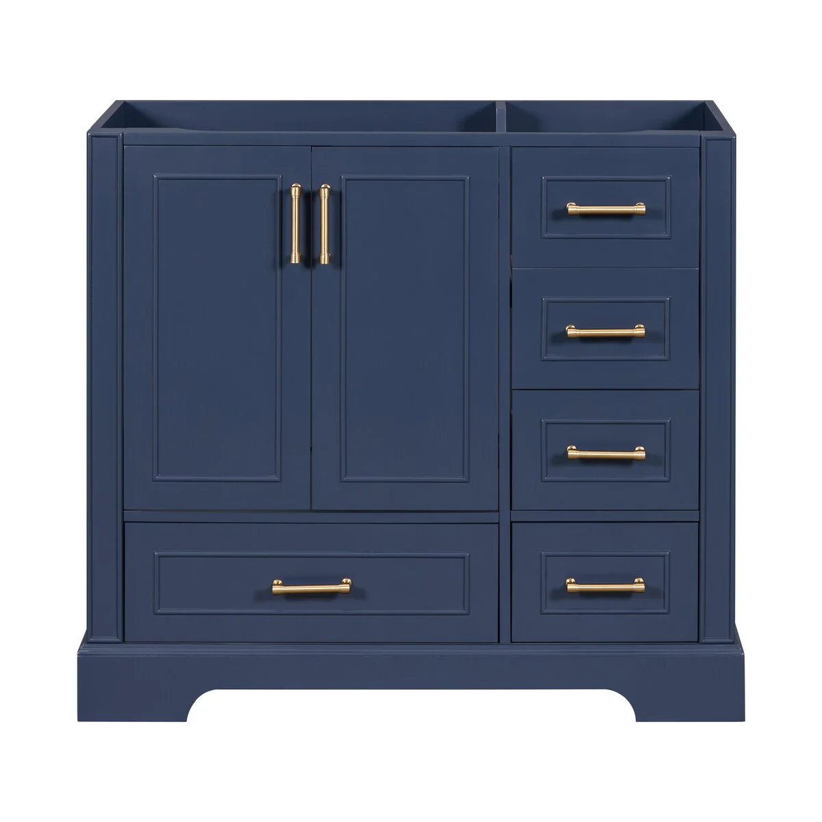 Bathroom Cabinet with Two Doors and Four Drawers