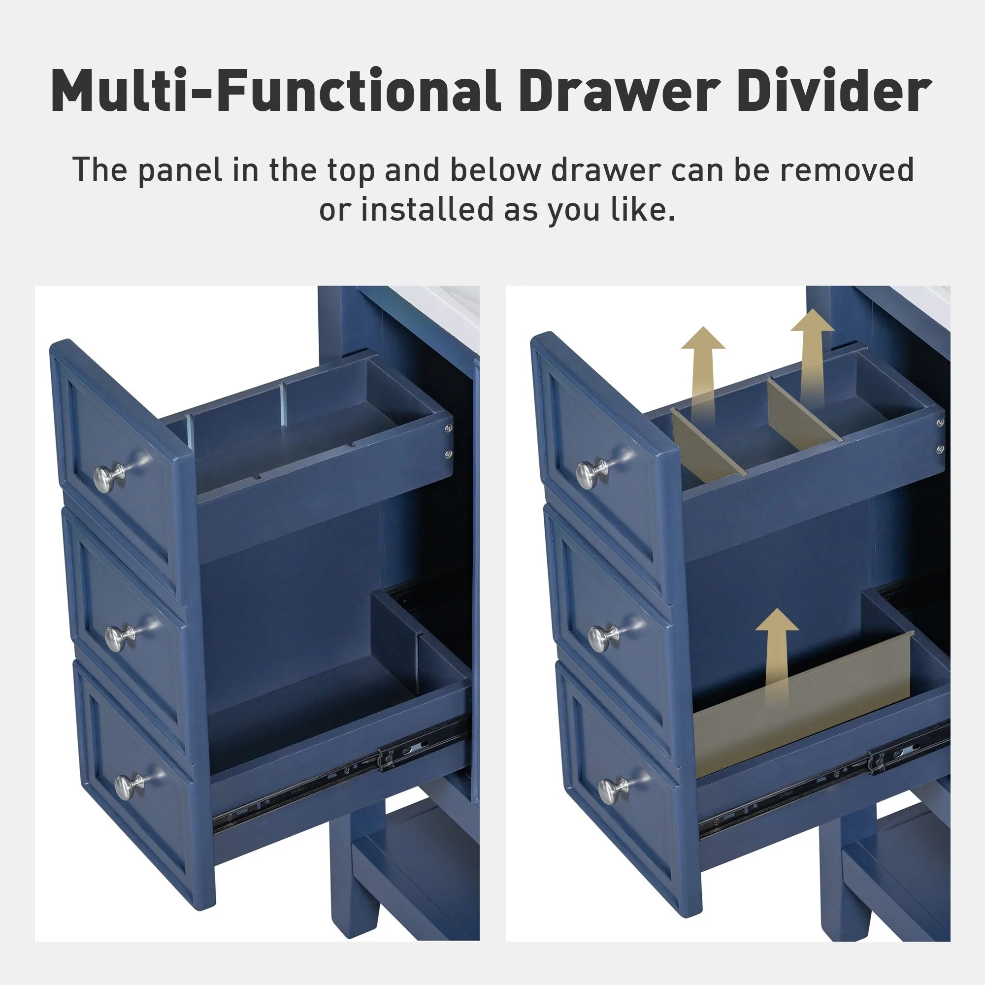 36 Inch Freestanding Bathroom Vanity Set with Drawers and Ceramic Sink