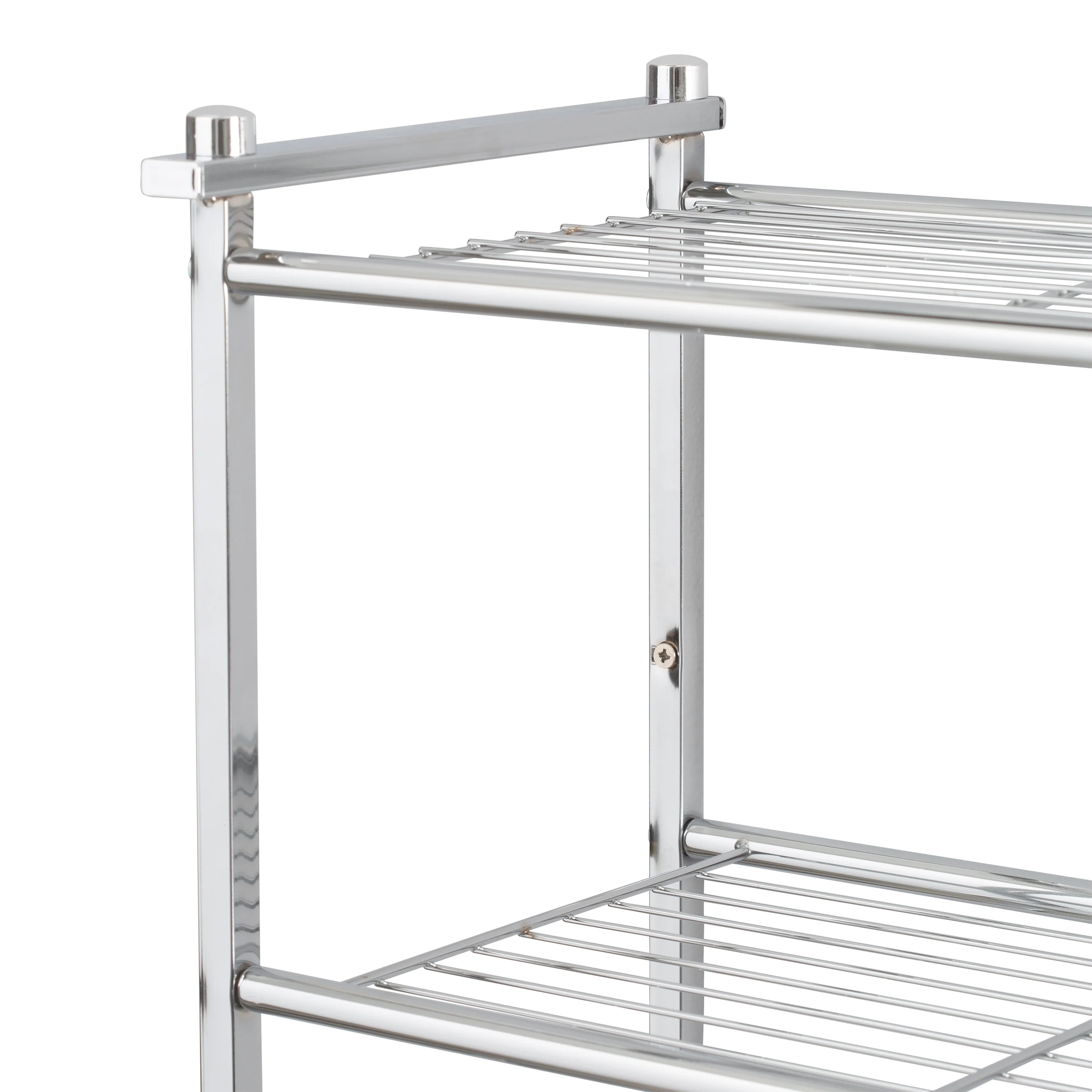 Organize It All 2 Tier Wall Mounted Shelf with Towel Rack - 17.6x9.6x18.2