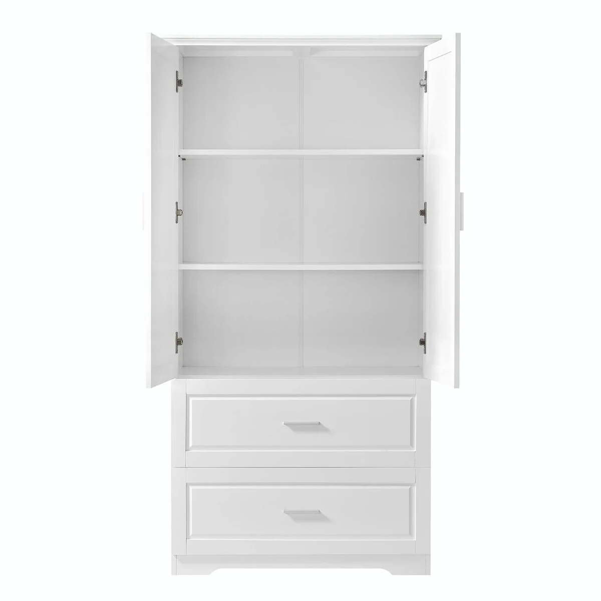 Tall Bathroom Storage Cabinet with Drawers and Adjustable Shelf