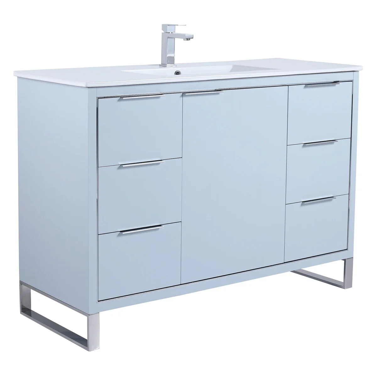 Fine Fixtures Opulence Collection Bathroom Vanity with White Ceramic Sink