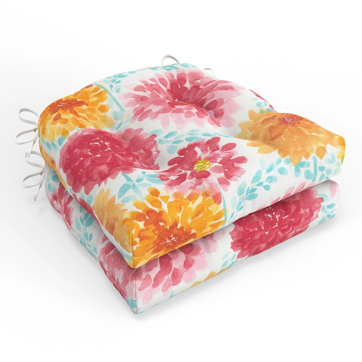 Pillow Perfect Outdoor/Indoor 100% Polyester Chair Pad , Weather Resistant, Fade Resistant