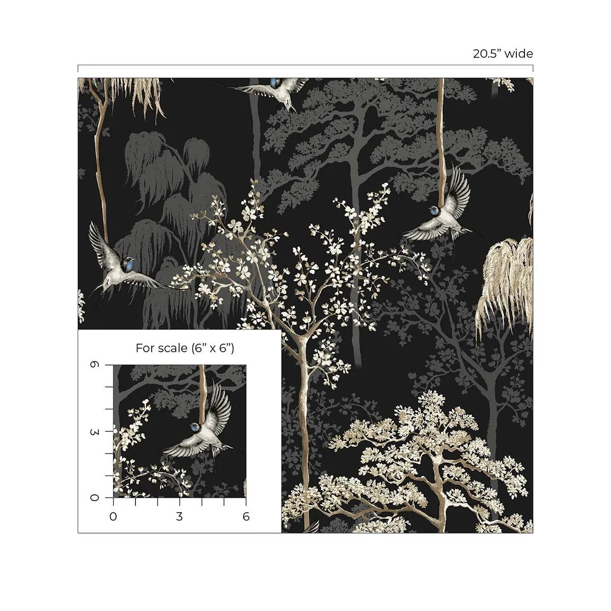 Arthouse Bird Garden Peel and Stick Wallpaper