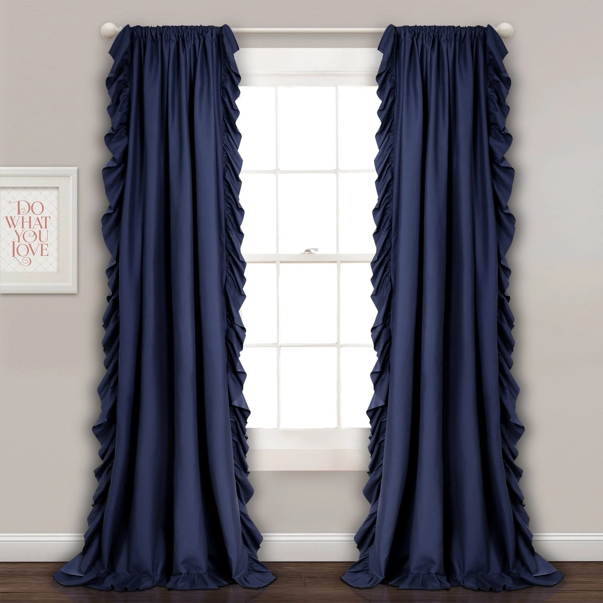 The Gray Barn Gila Ruffled Edge Curtain Panel Pair