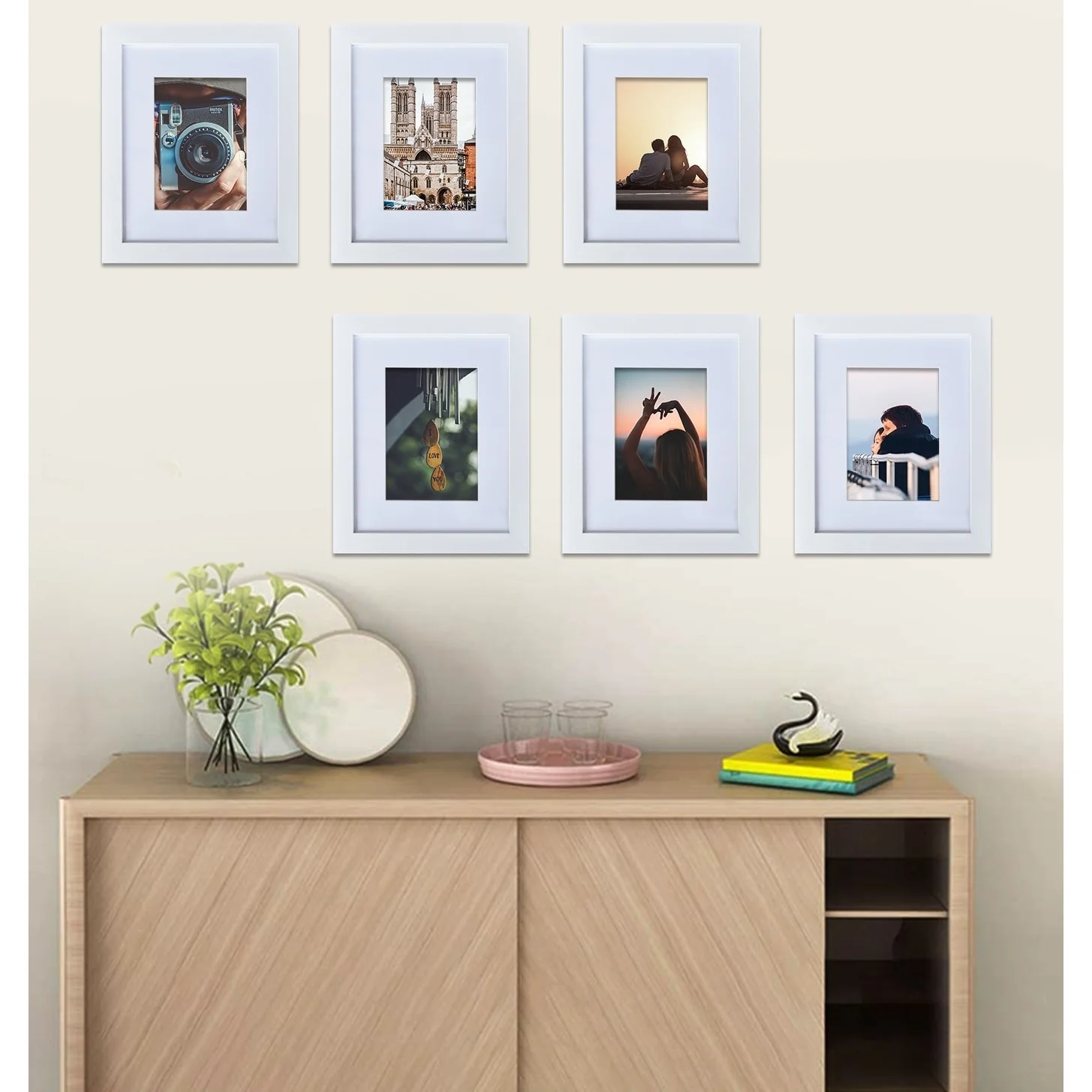 Us Pride Furniture 8x10 Inch Wood Picture Frame - Set of 6 (Set of 6)