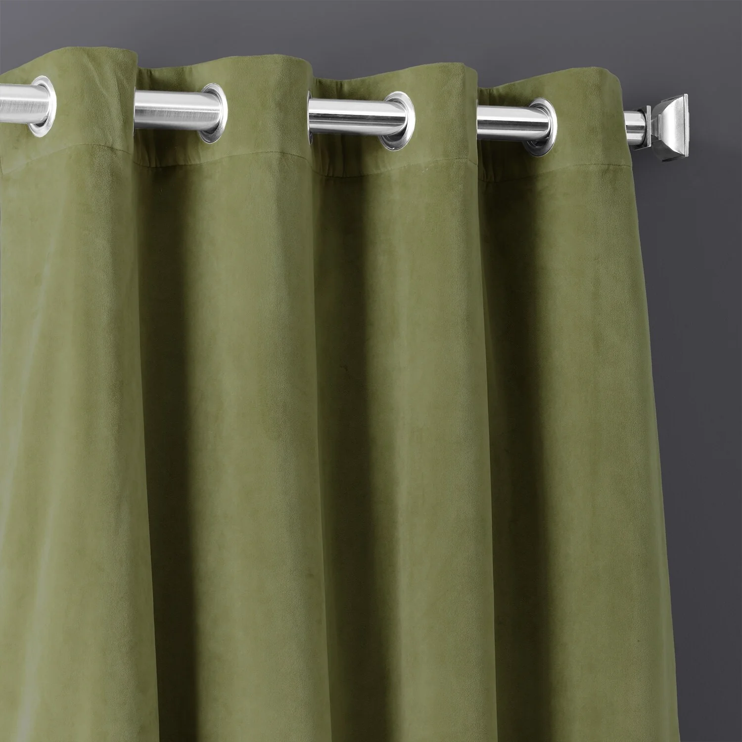 Exclusive Fabrics Signature Blackout Velvet Grommet Curtain (1 Panel)