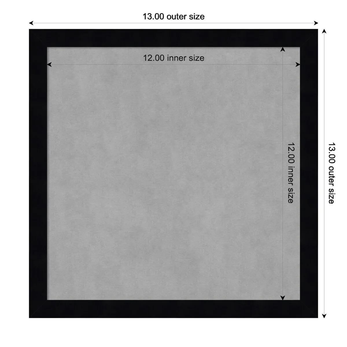 Amanti Art Svelte Noir Black Framed Magnetic Board